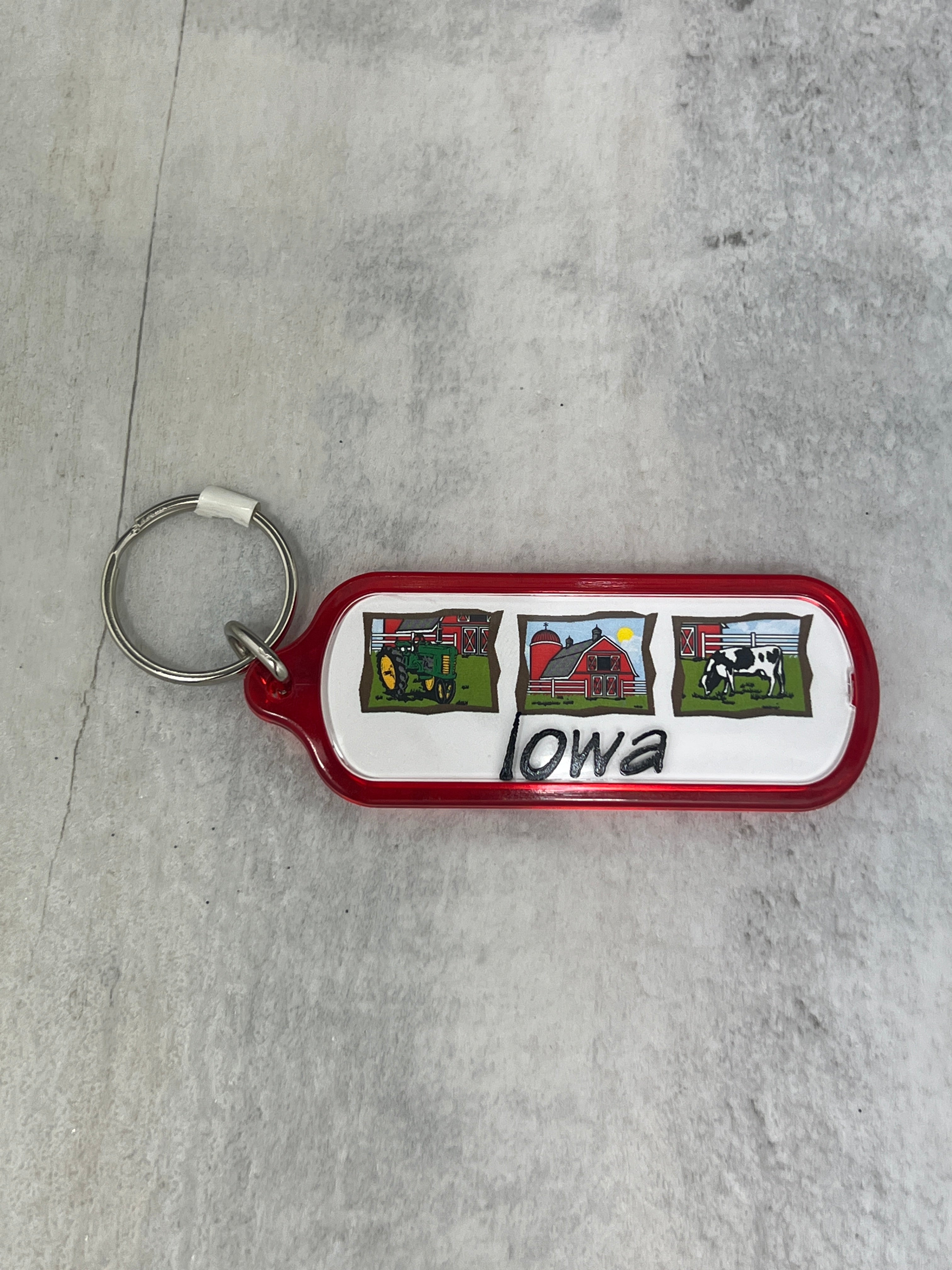 Tractor/Barn/Cow Rectangle Keychain、mySite、garagedoors4me