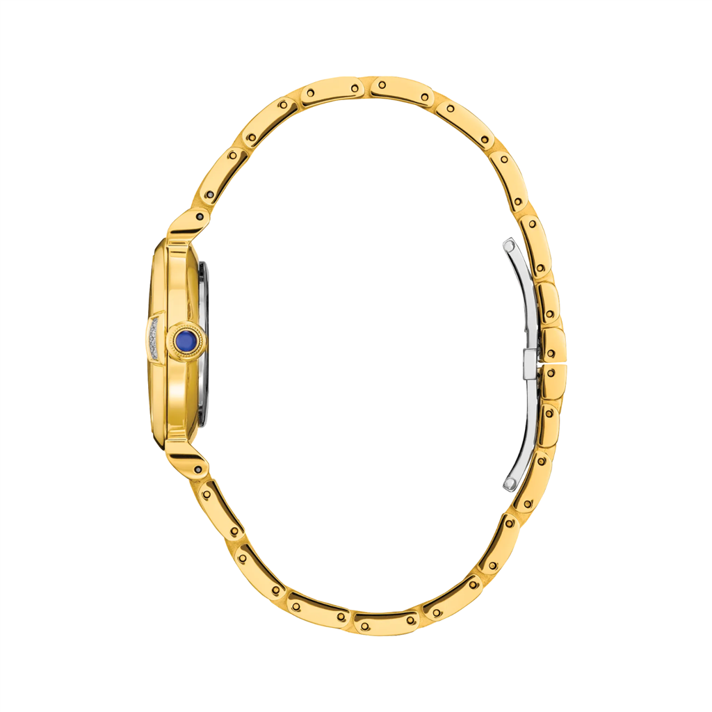 Gold--Tone Stainless Steel Eco Drive L Mae Watch by Citizen with Diamond Accents、mySite、botmansion