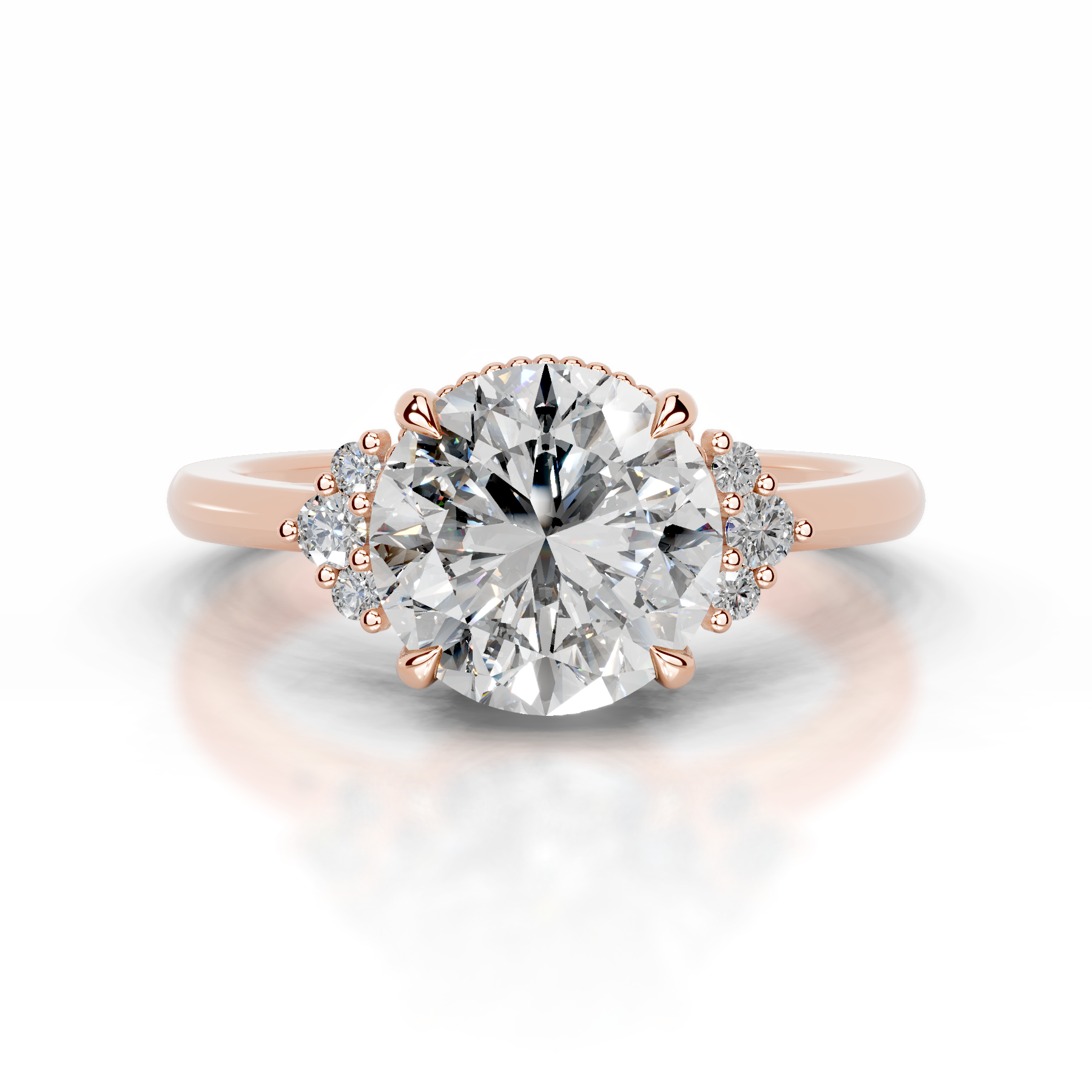 Natasha Lab Grown Diamond Ring (2.10 Carat) -14K Rose Gold、mySite、hinf8tx79