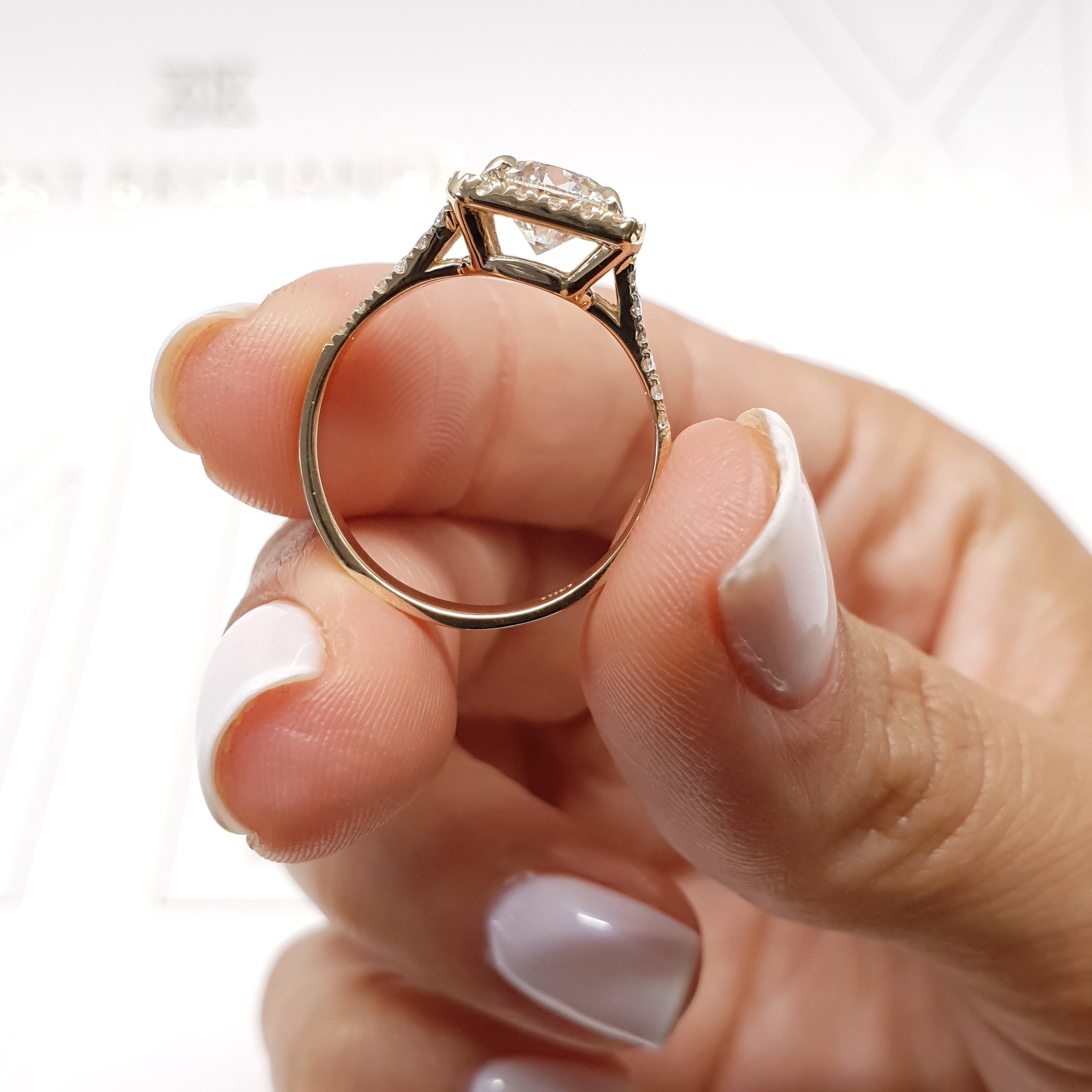 Addison Lab Grown Diamond Ring -18K Yellow Gold、mySite、hinf8tx79