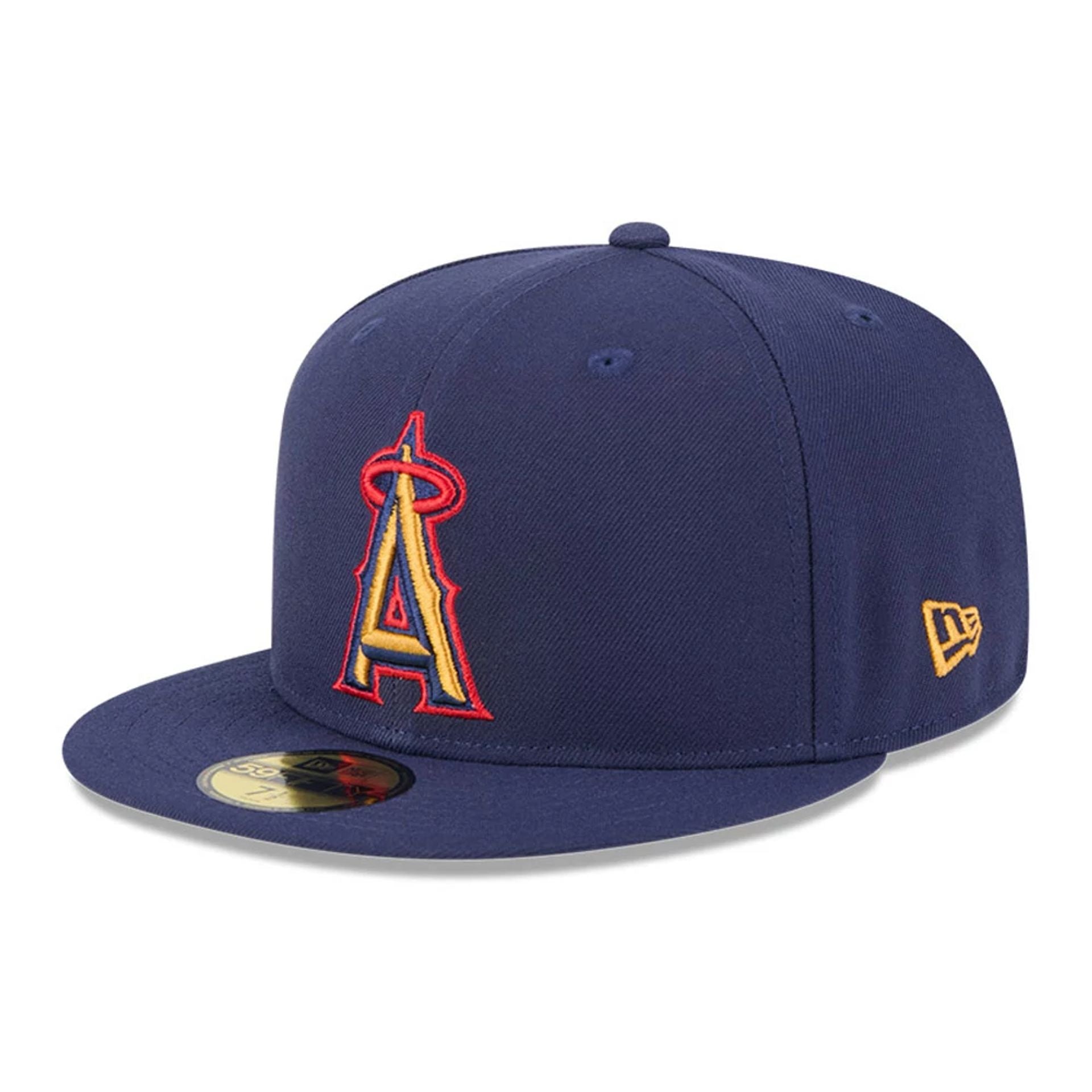 LA Angels MLB Pattern Undervisor Dark Blue 59FIFTY Fitted Cap、mySite、vikingsvslions