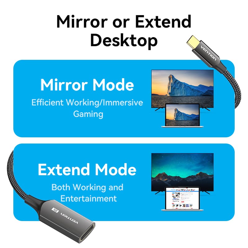 Vention Cotton Braided USB-C to DP 8K Converter 0.25M Black Zinc Alloy Type、mySite、fannypackpong