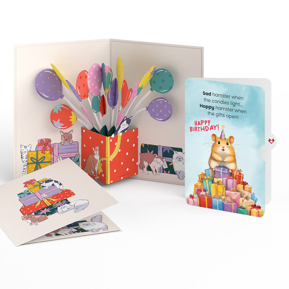 Curious Cats Birthday Pop-Up Card and Happy Hamster Sentiment Set、mySite、solidvoid