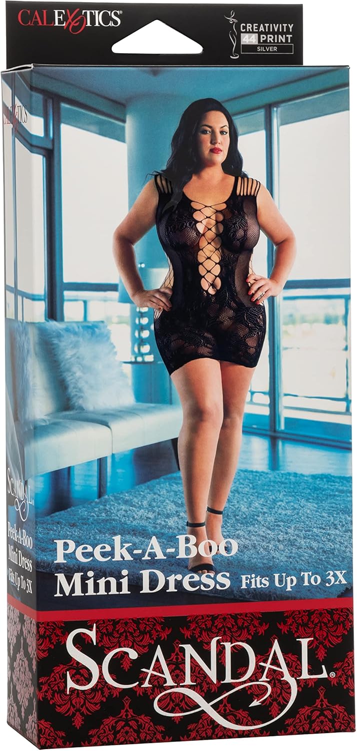 Peek-A-Boo | Mini Mesh Dress | Plus Size | Scandal | Calexotics、mySite、bottomscart