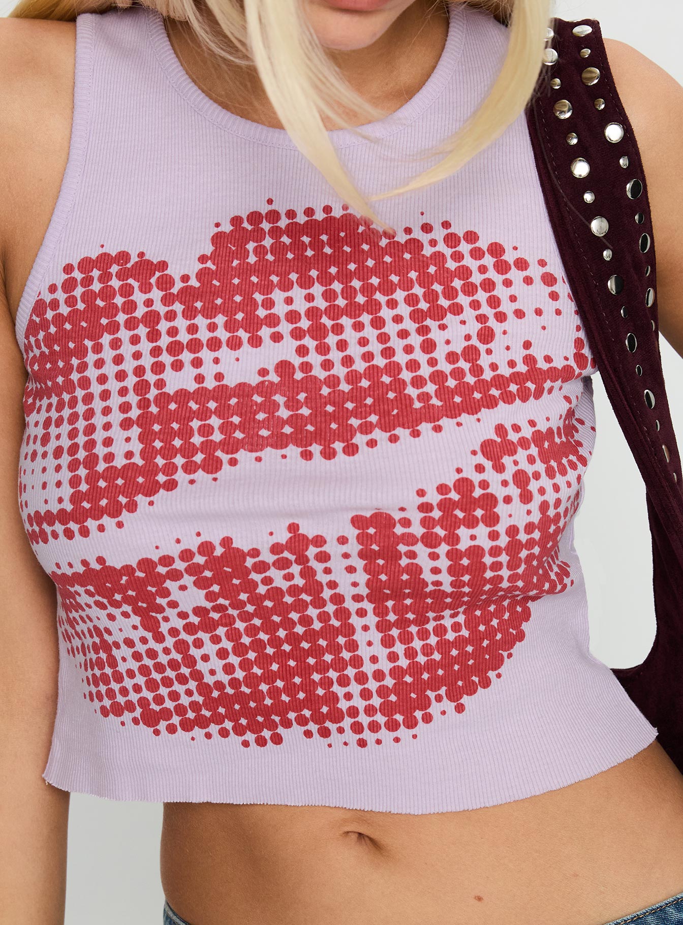Kiss Of Love Graphic Top Purple、mySite、solidvoid