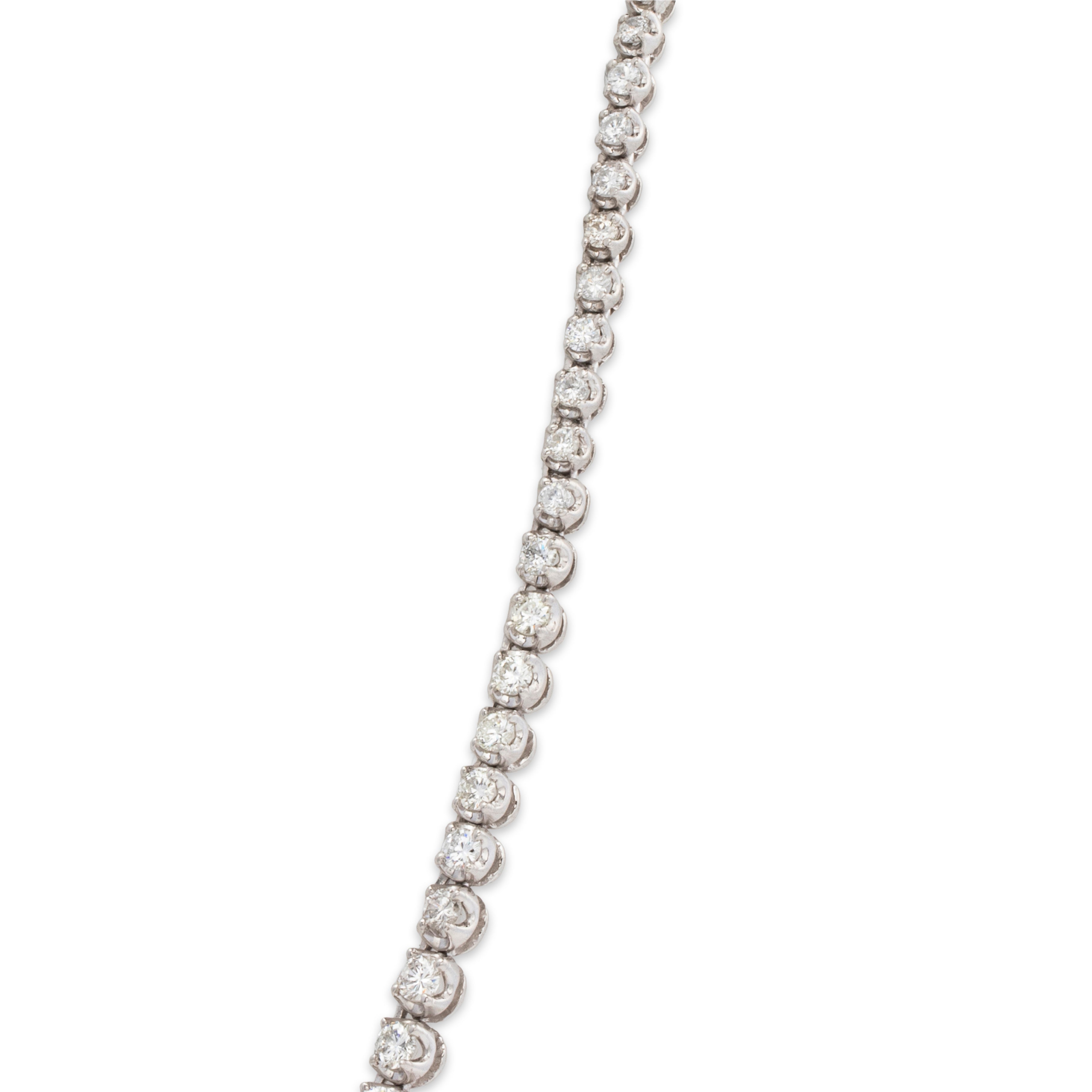 Vintage Platinum 12cttw Diamond Graduated Riviera Necklace 16、mySite、hinf8tx79