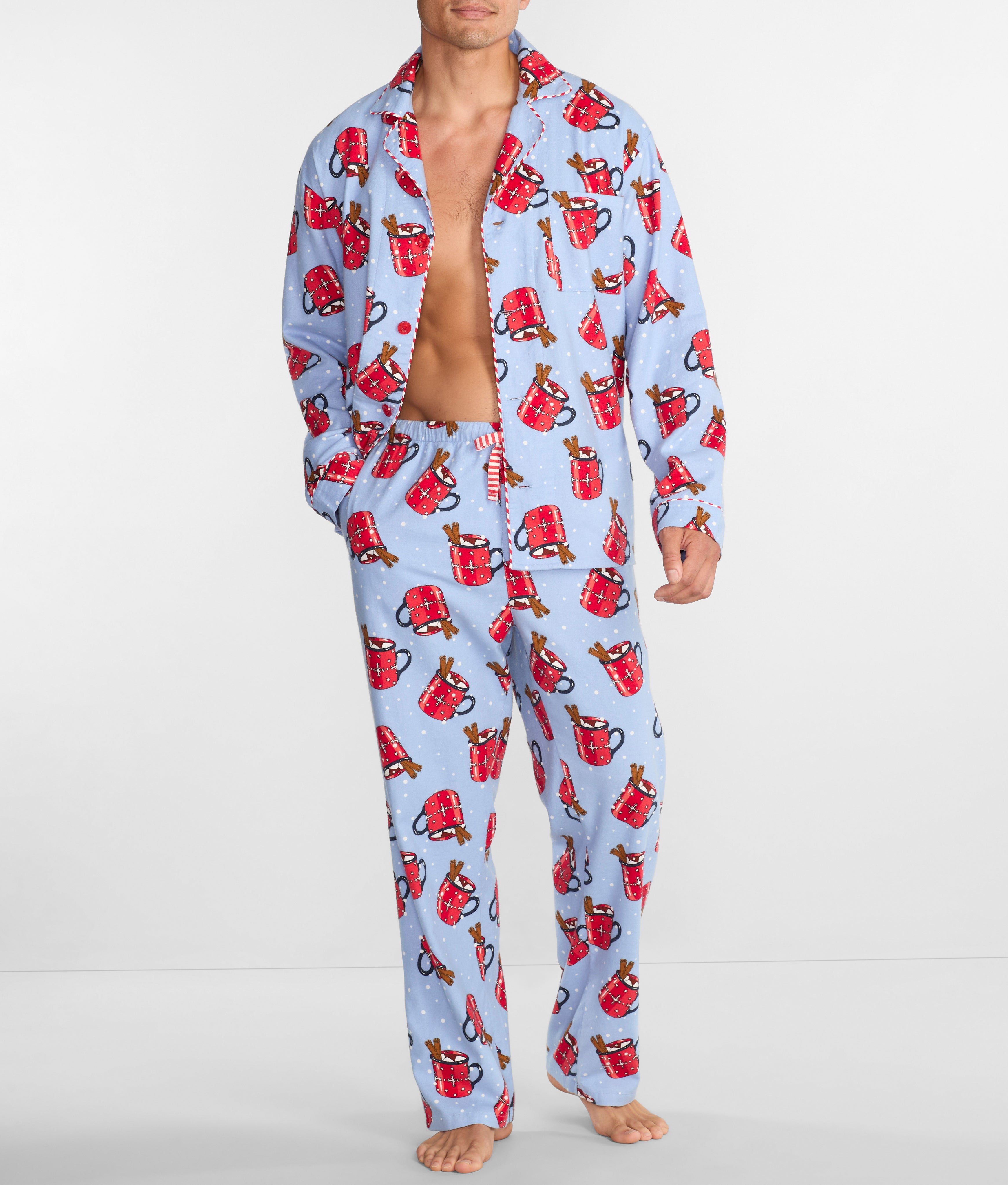 Men's Hug In A Mug Flannel Pajama Set、mySite、bengalsvssteelers