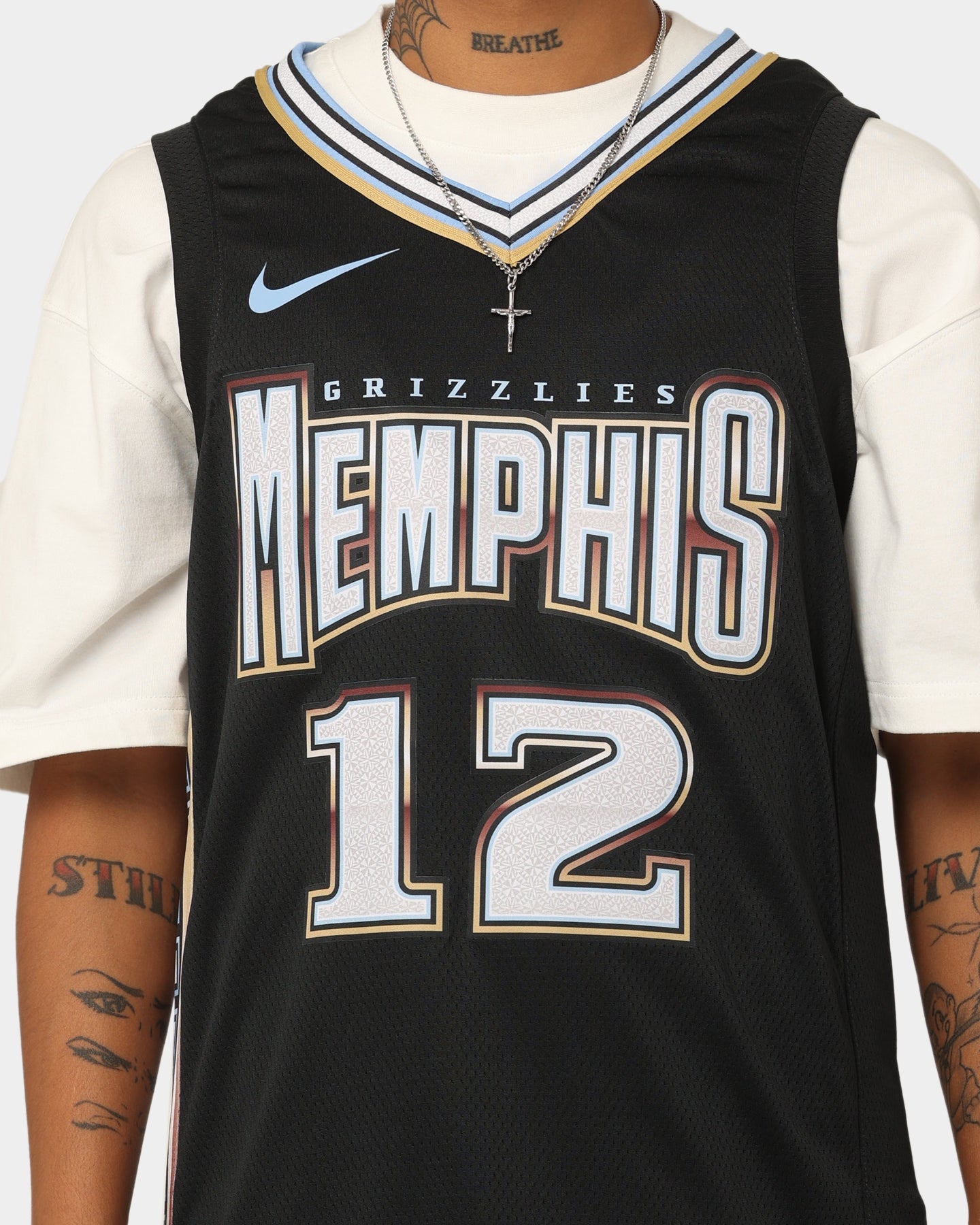Nike Ja Morant Memphis Grizzlies #12 City Edition Nike Dri-FIT NBA Swingman Jersey Black、mySite、zt4zffjzw