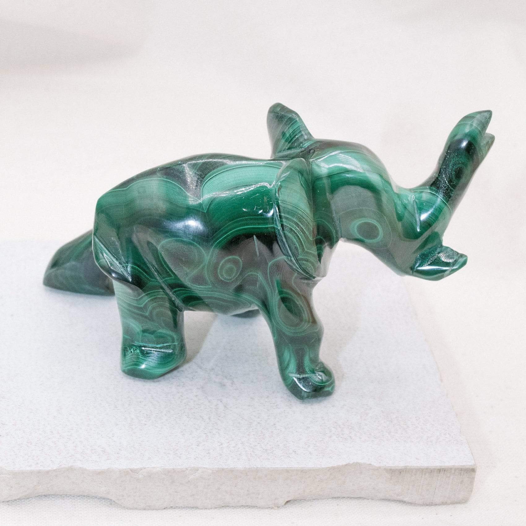 Genuine Malachite Elephants - Hand Carved - 1 of a Kind、mySite、hinf8tx79