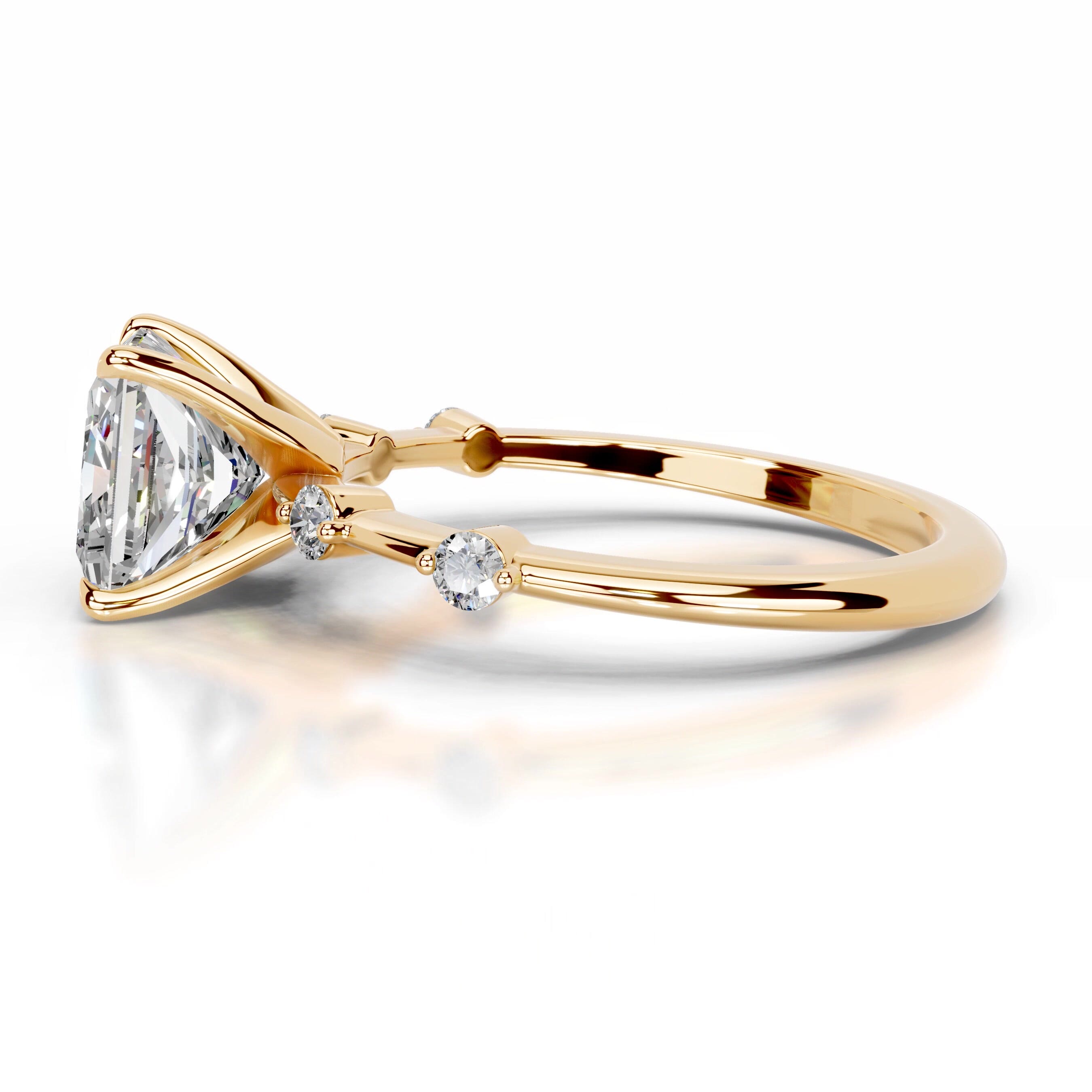 Timmey Moissanite & Diamond Ring - 18K Yellow Gold、mySite、hinf8tx79