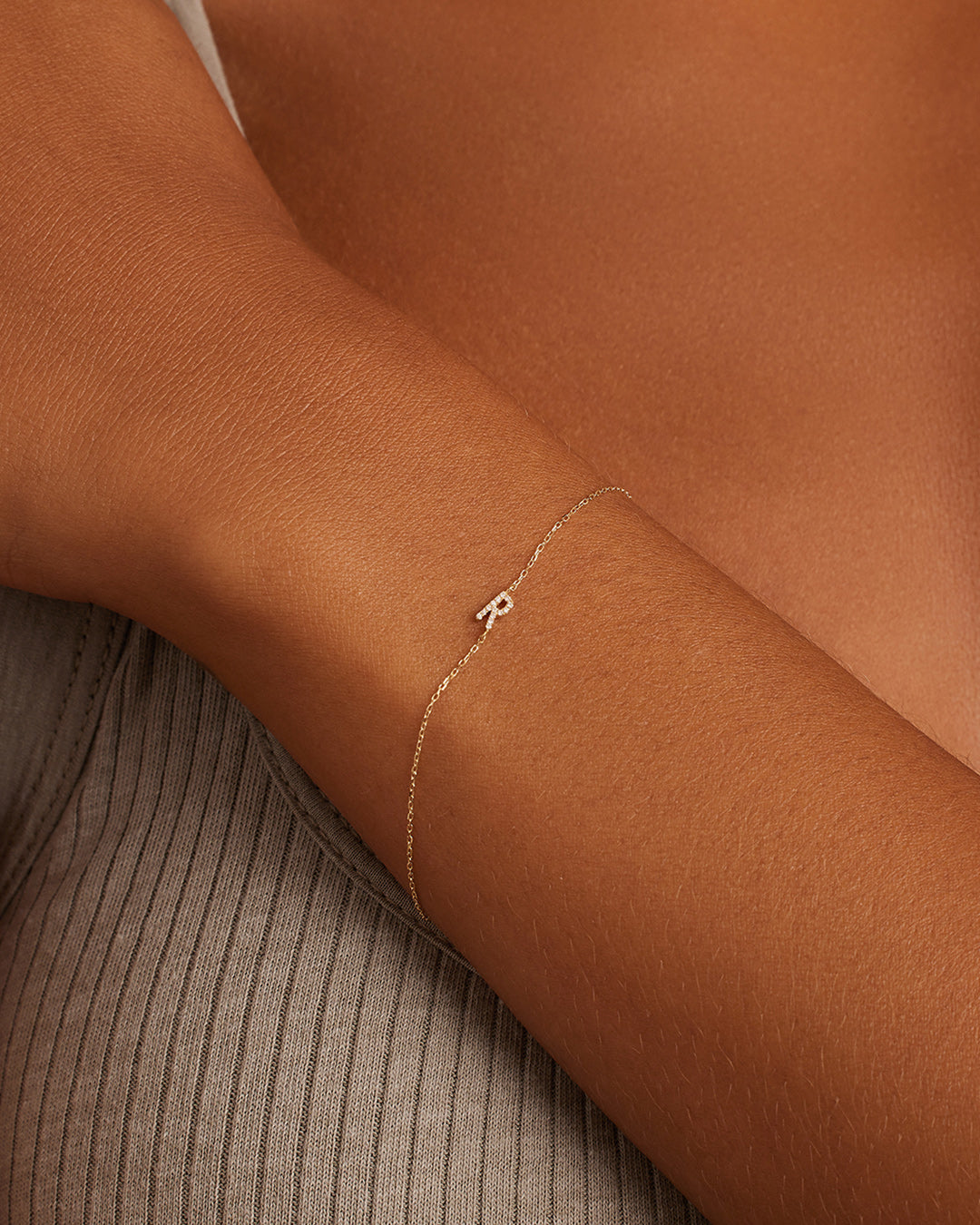 Diamond Pavé Alphabet Bracelet、mySite、hinf8tx79