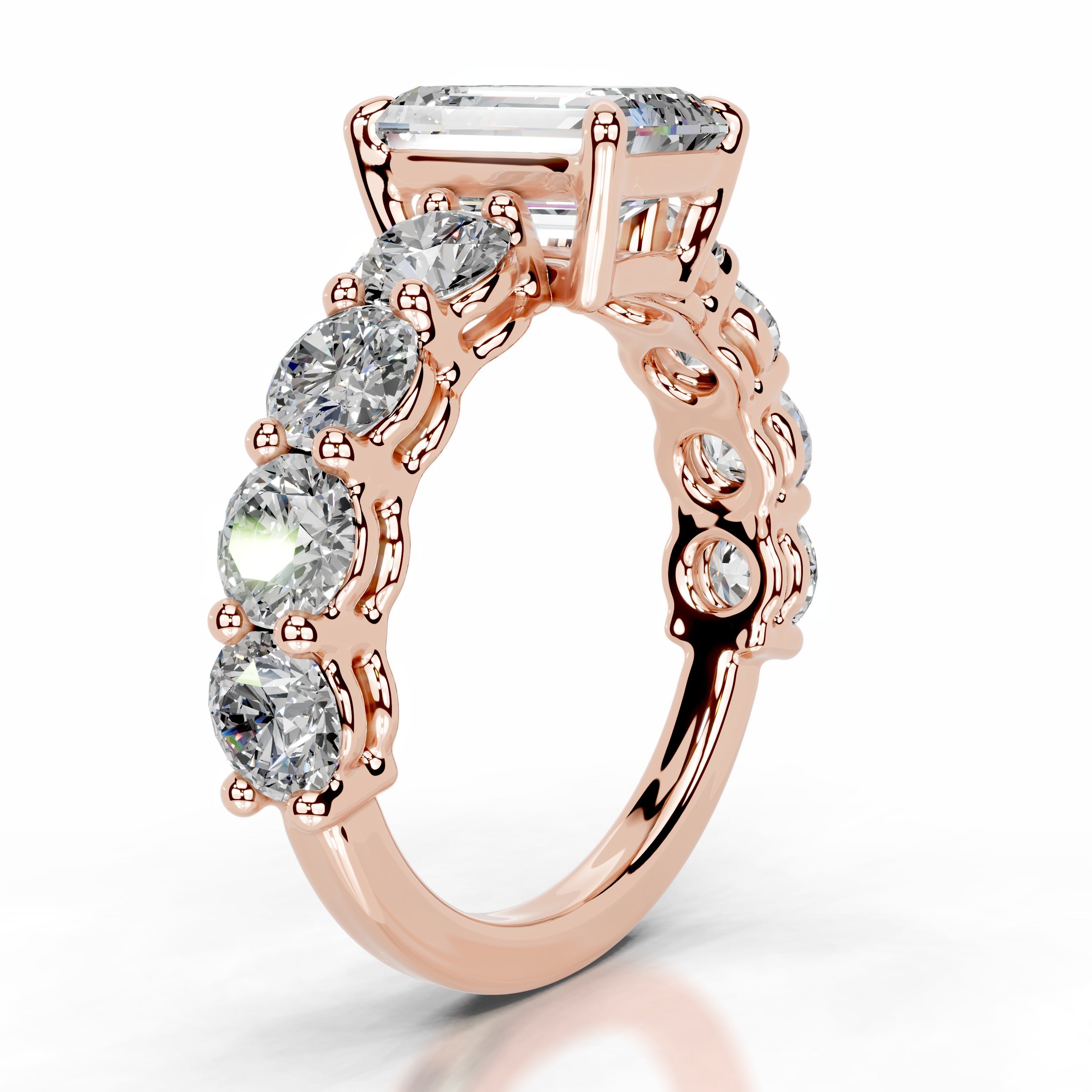 Odin Moissanite & Diamond Ring - 14K Rose Gold、mySite、hinf8tx79