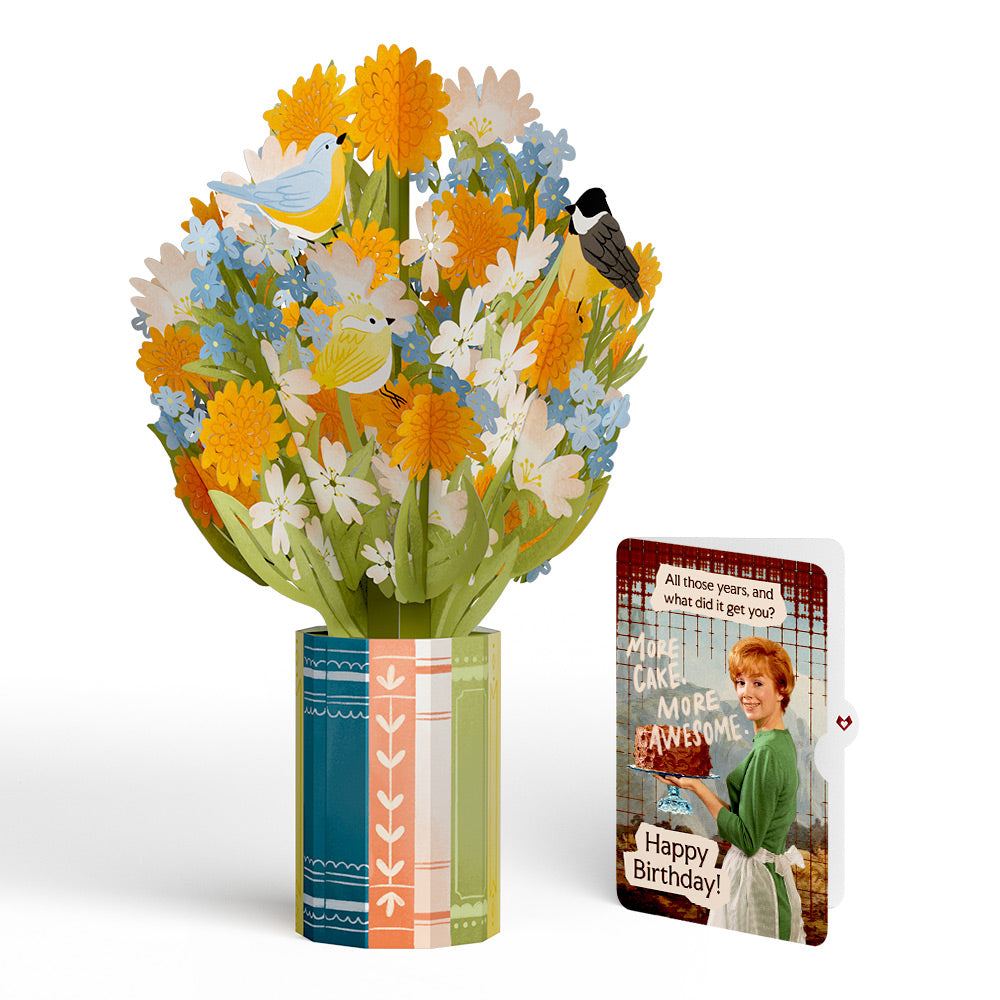 Spring Joy Birthday Bouquet and More Cake More Awesome Sentiment Set、mySite、solidvoid