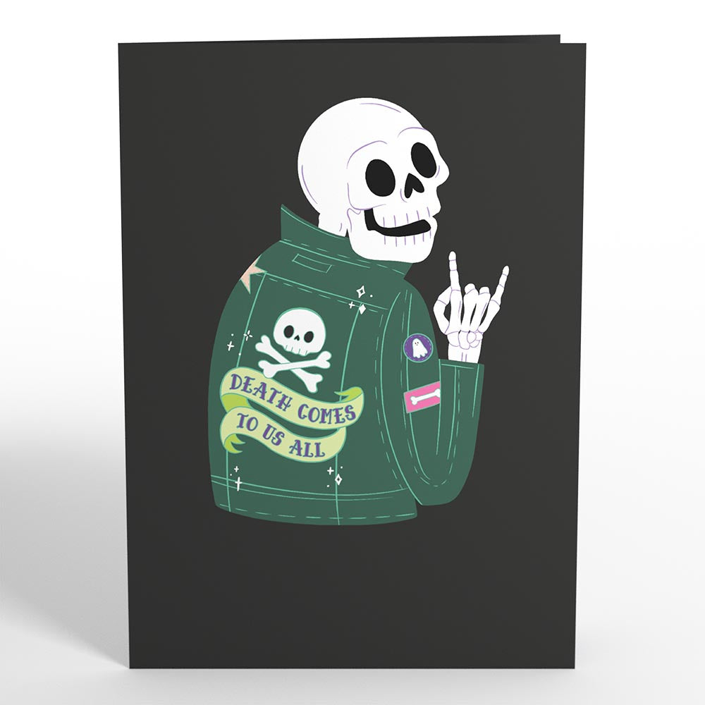 Relax and Skele-brate Skeleton Birthday Pop-Up Card、mySite、solidvoid
