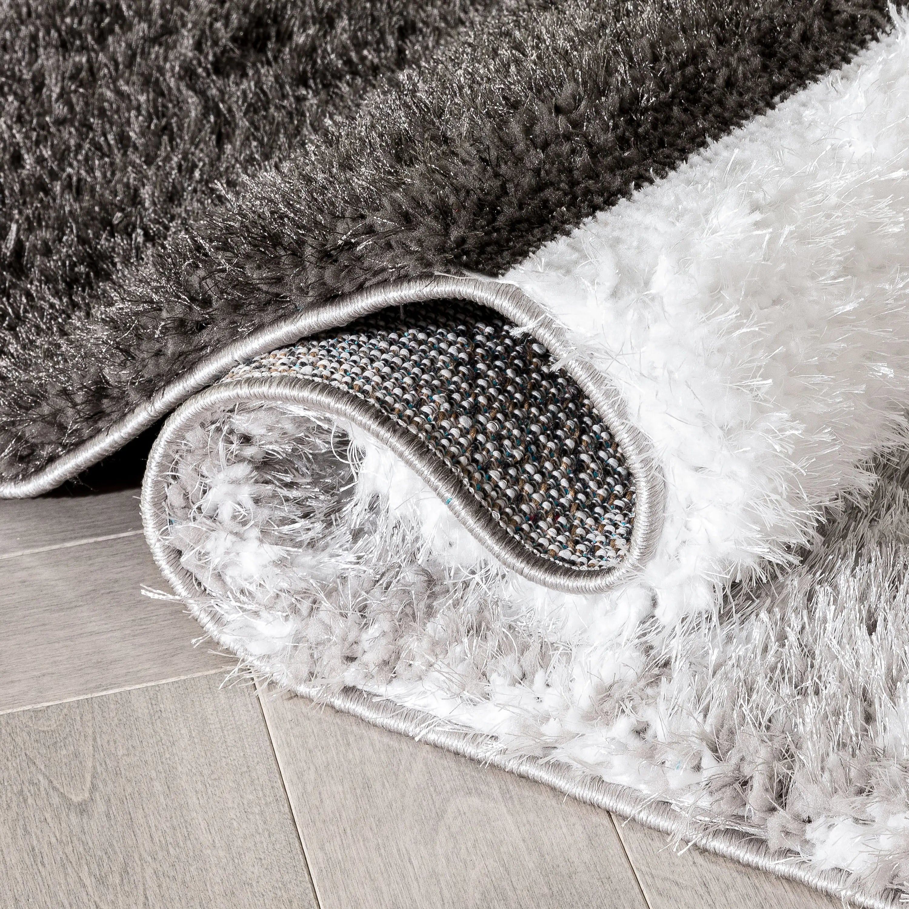 Mori Modern Abstract Geometric 3D Textured Shag Grey Blue Rug、mySite、gigharbornorthrealestate