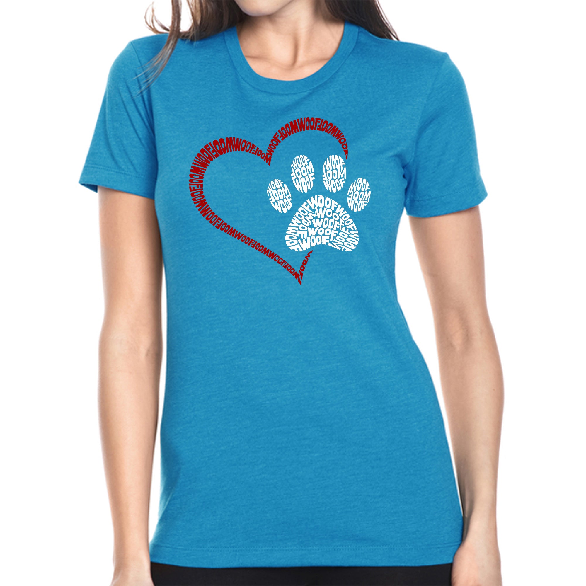 Paw Heart - Women's Premium Blend Word Art T-Shirt、mySite、camillekostekn