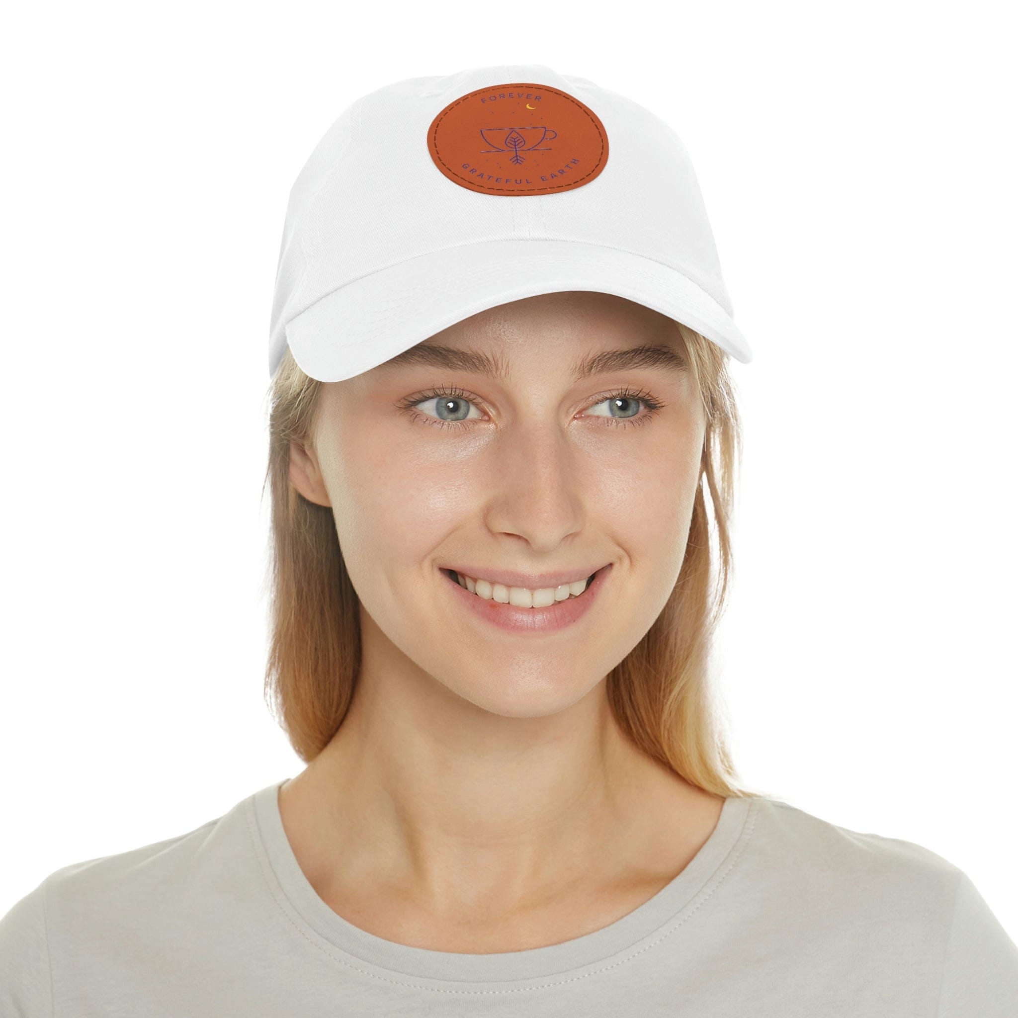 Dad Hat with Leather Patch (Round)、mySite、gigharbornorthrealestate