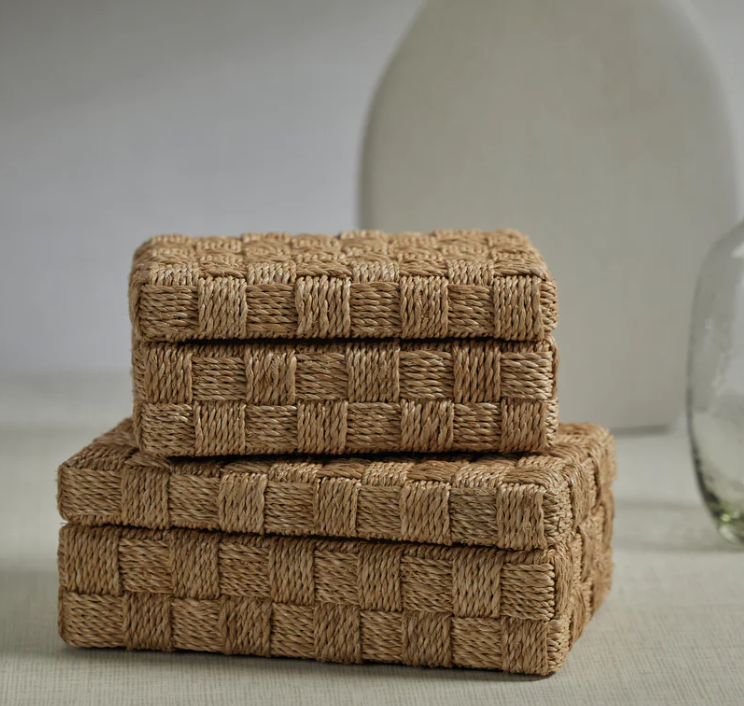  Natural Abaca Rope Hinged Box、mySite、elrpsem3k