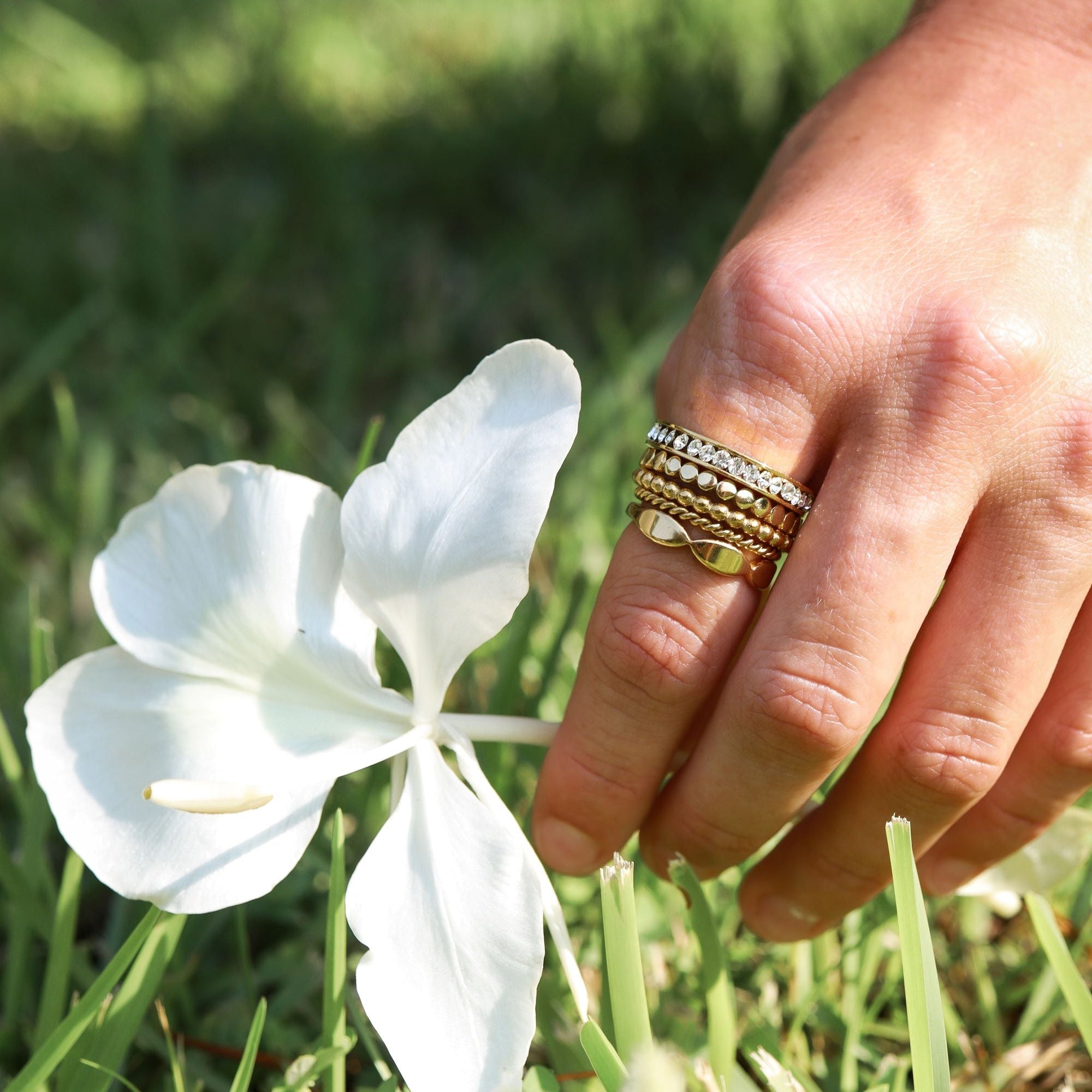 18K Gold PVD Stainless Steel CZ Eternity Ring / ETR3000、mySite、dreamappss