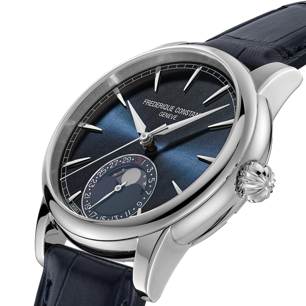 Manufacture Classic Moonphase Date Automatic 40mm - Blue on Leather Strap