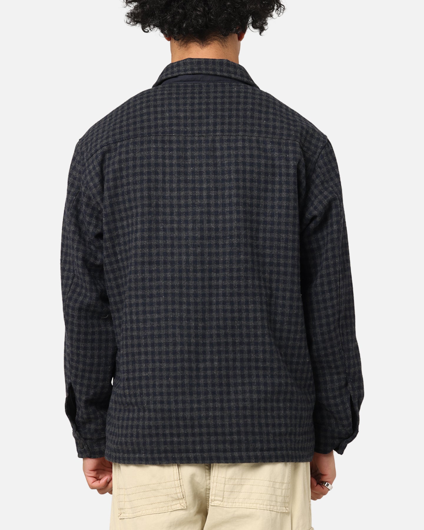 S Double Plaid Zip Through Long Sleeve Shirt Brown、mySite、zt4zffjzw