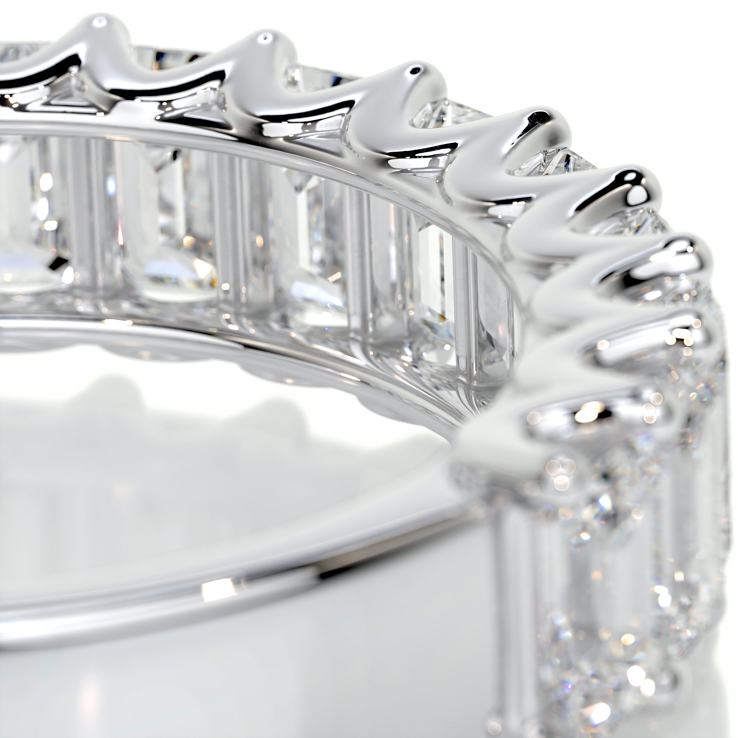 Gina Half Eternity Wedding Ring -14K White Gold (RTS)、mySite、hinf8tx79