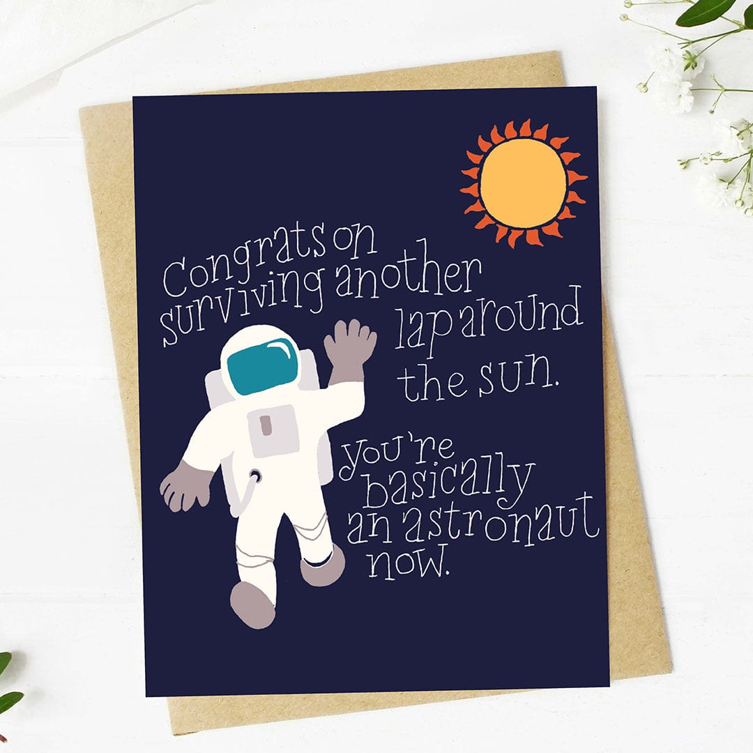  Another lap around the sun Funny Astronaut Birthday Card、mySite、ghnorth