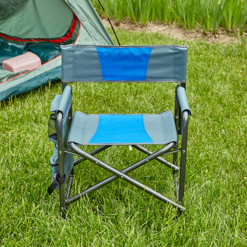  2-piece Padded Folding Outdoor Chair with Side Table and Storage Pockets,Lightweight Oversized Directors Chair for indoor, Outdoor Camping, Picnics and Fishing,Green、、yumabirdnaturehistoryfestival