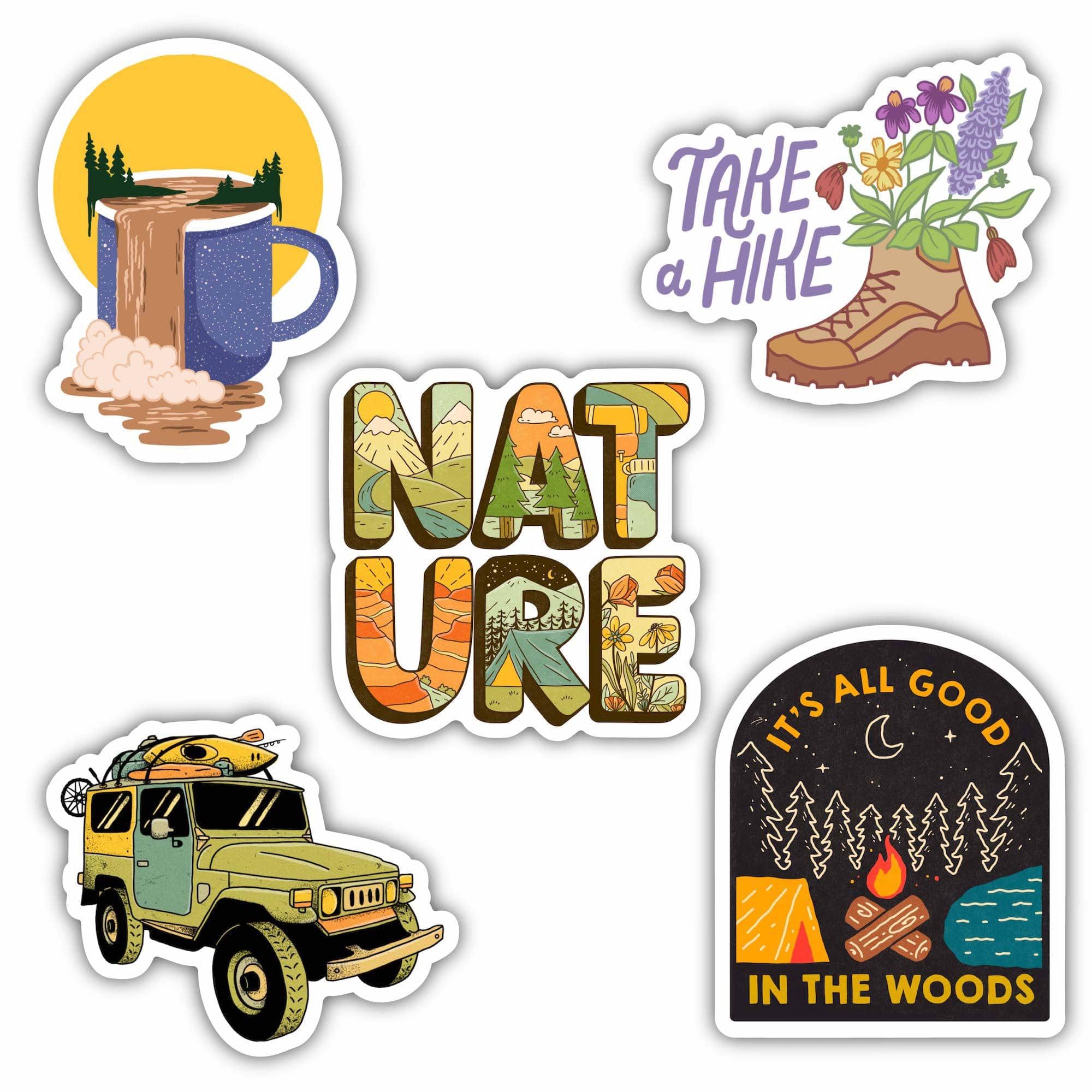  Nature And Outdoors Stickers 5 Pack、mySite、ghnorth