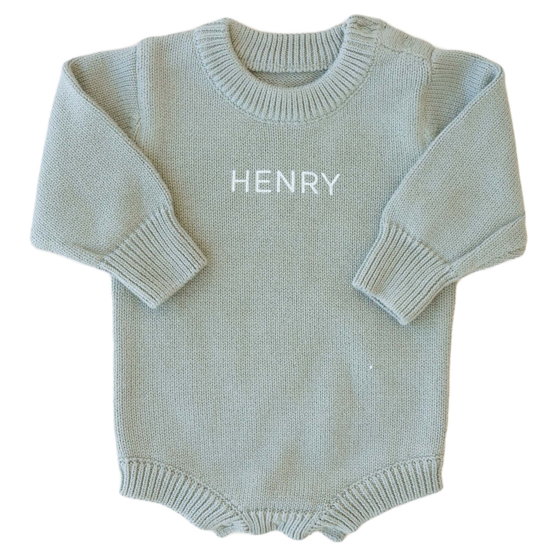  Personalized Knit Sweater Bubble Romper | Smoke、mySite、layawaytickets