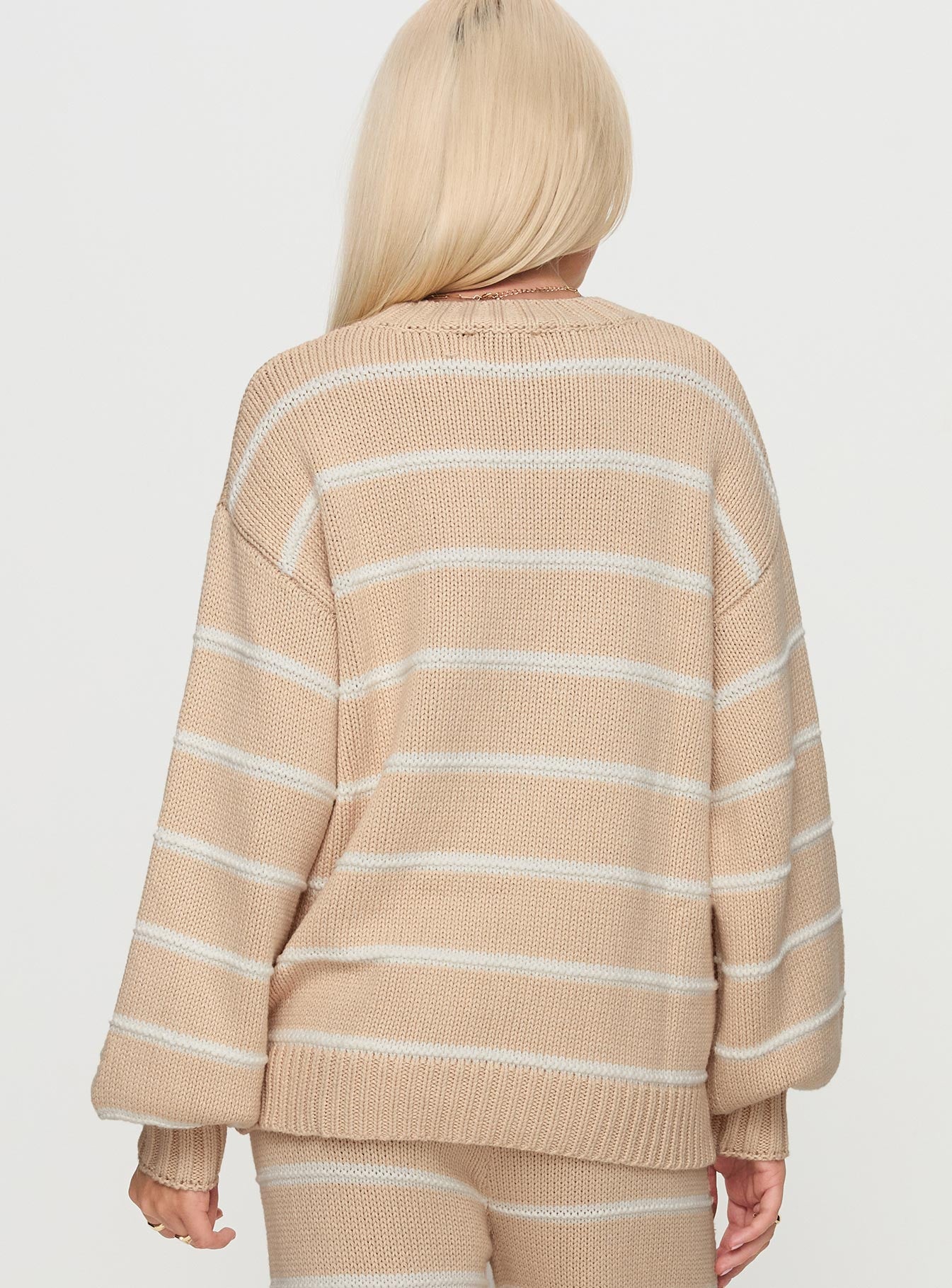 Read Your Mind Knit Sweater Cream Stripe、mySite、solidvoid