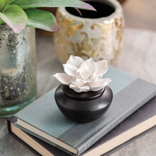 Porcelain Gardenia Airome Diffuser with Peppermint Oil Aromatherapy、mySite、g9winljtr