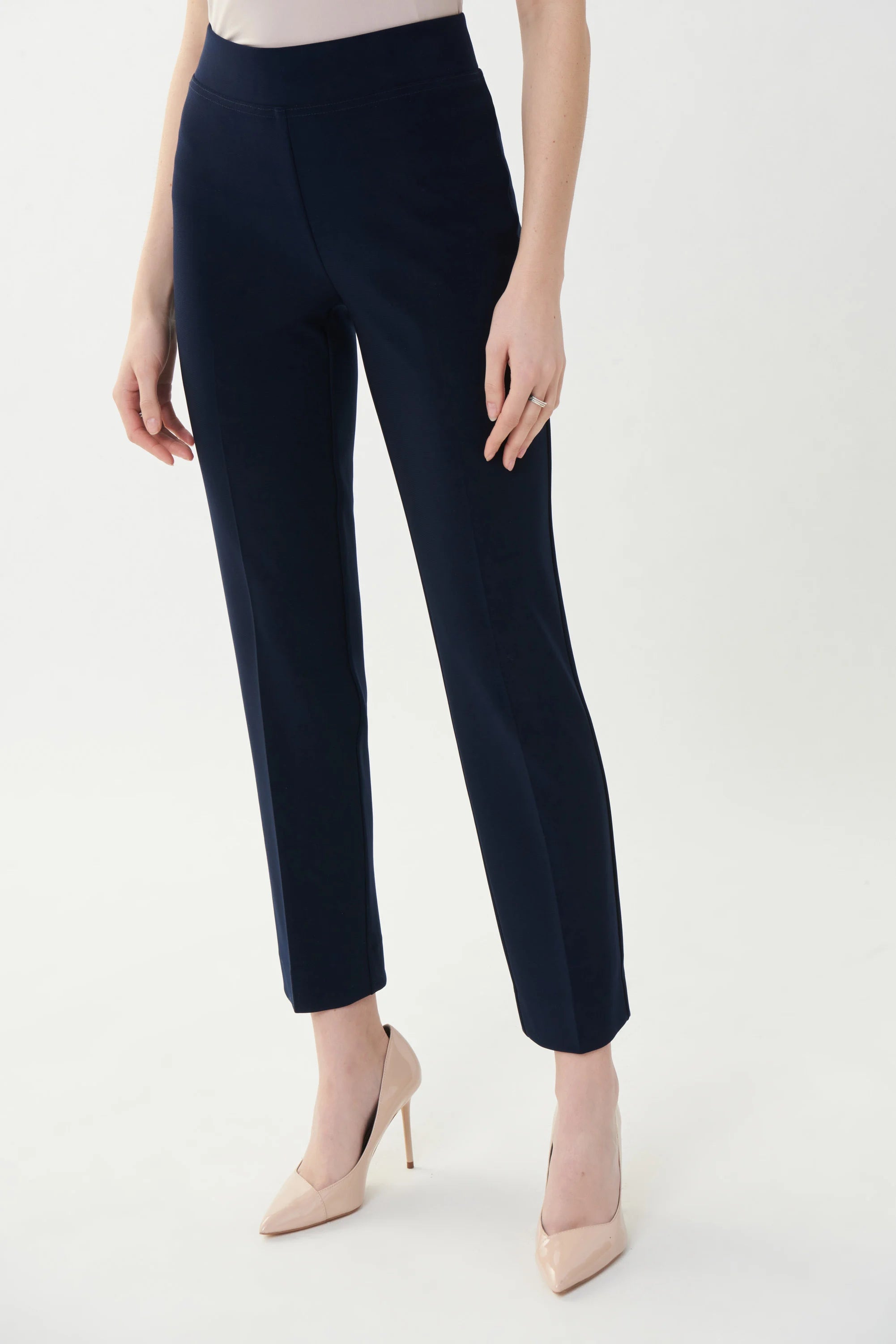 Joseph Ribkoff Classic Pull On Pants Slit Back, Midnight Blue、mySite、noshort