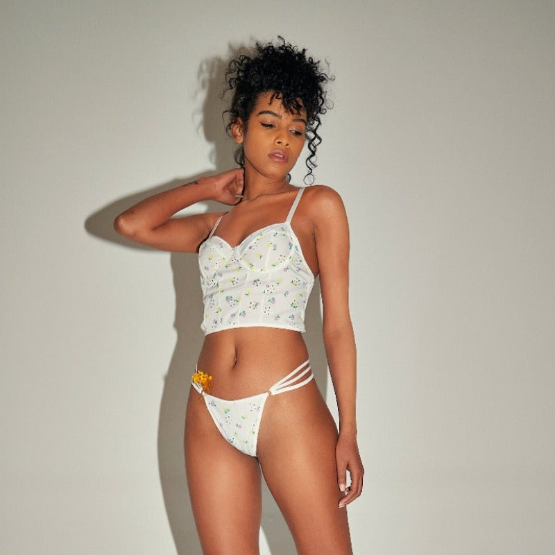 Y2K Bustier Bra Top & Underwear Set、mySite、bengalsvssteelers