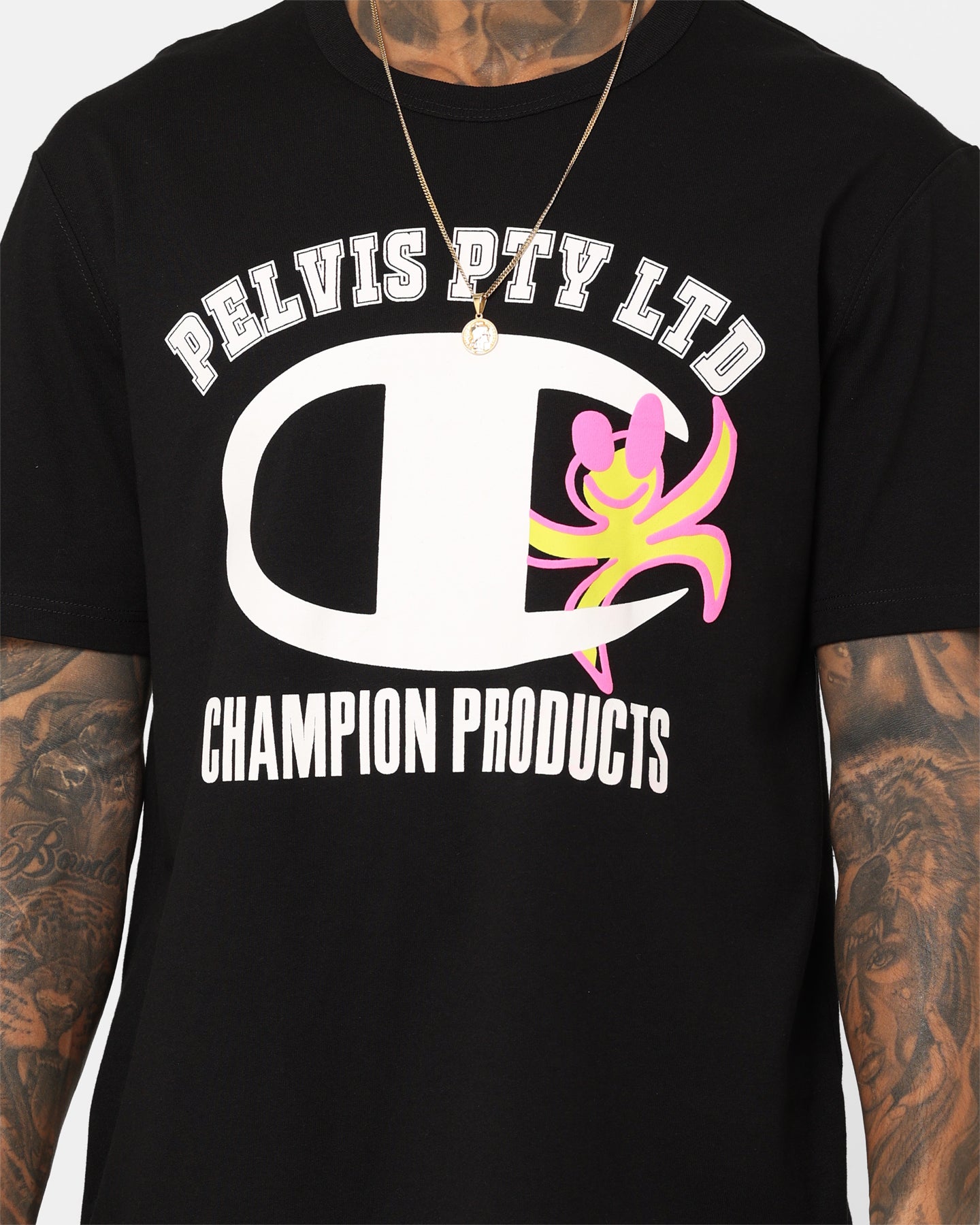 Champion X Pelvis Graphic T-Shirt Black、mySite、zt4zffjzw