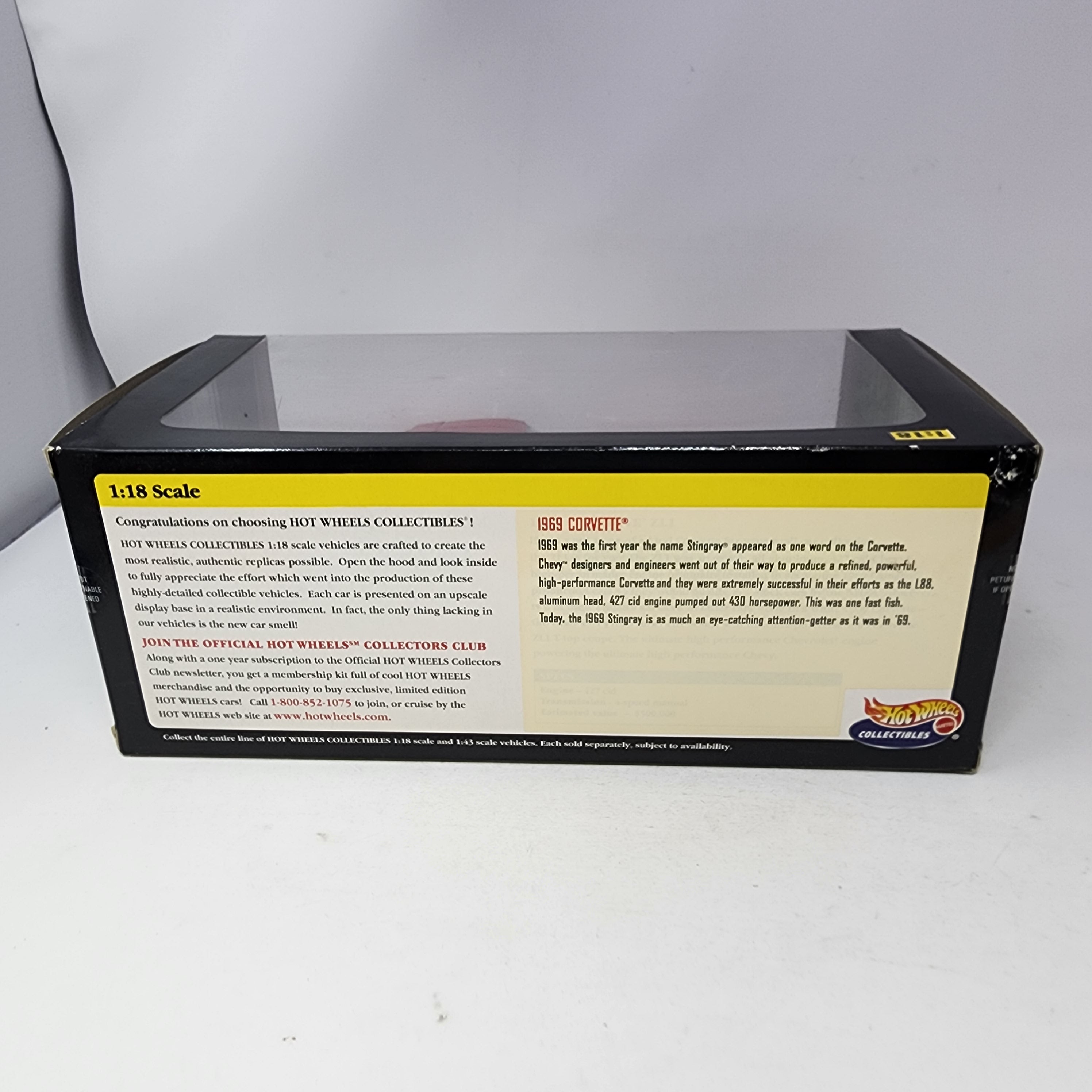 1969 Chevrolet Corvette * RED * Hot Wheels Collectibles 1/18 Scale、mySite、hgirdovlk