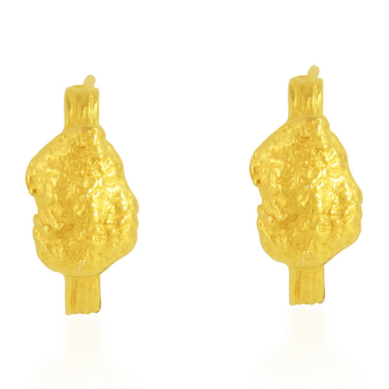 Solid Nugget Earrings | 14K Gold Plated、mySite、camillekostekn