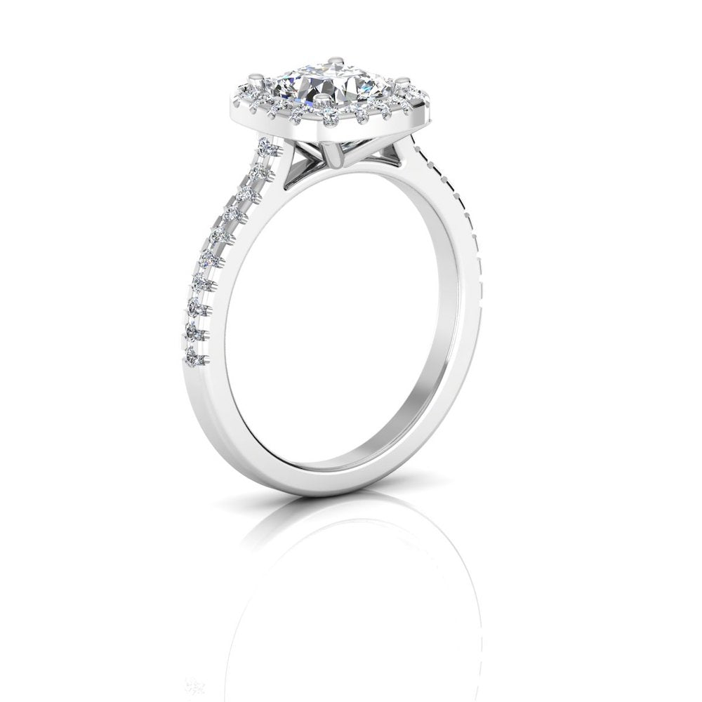 Cushion Halo Moissanite Engagement Ring、mySite、hinf8tx79
