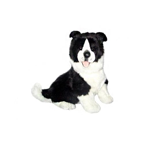 Medium Sitting Border Collie Life Like Quality Plush Stuffed Dog、mySite、g9winljtr