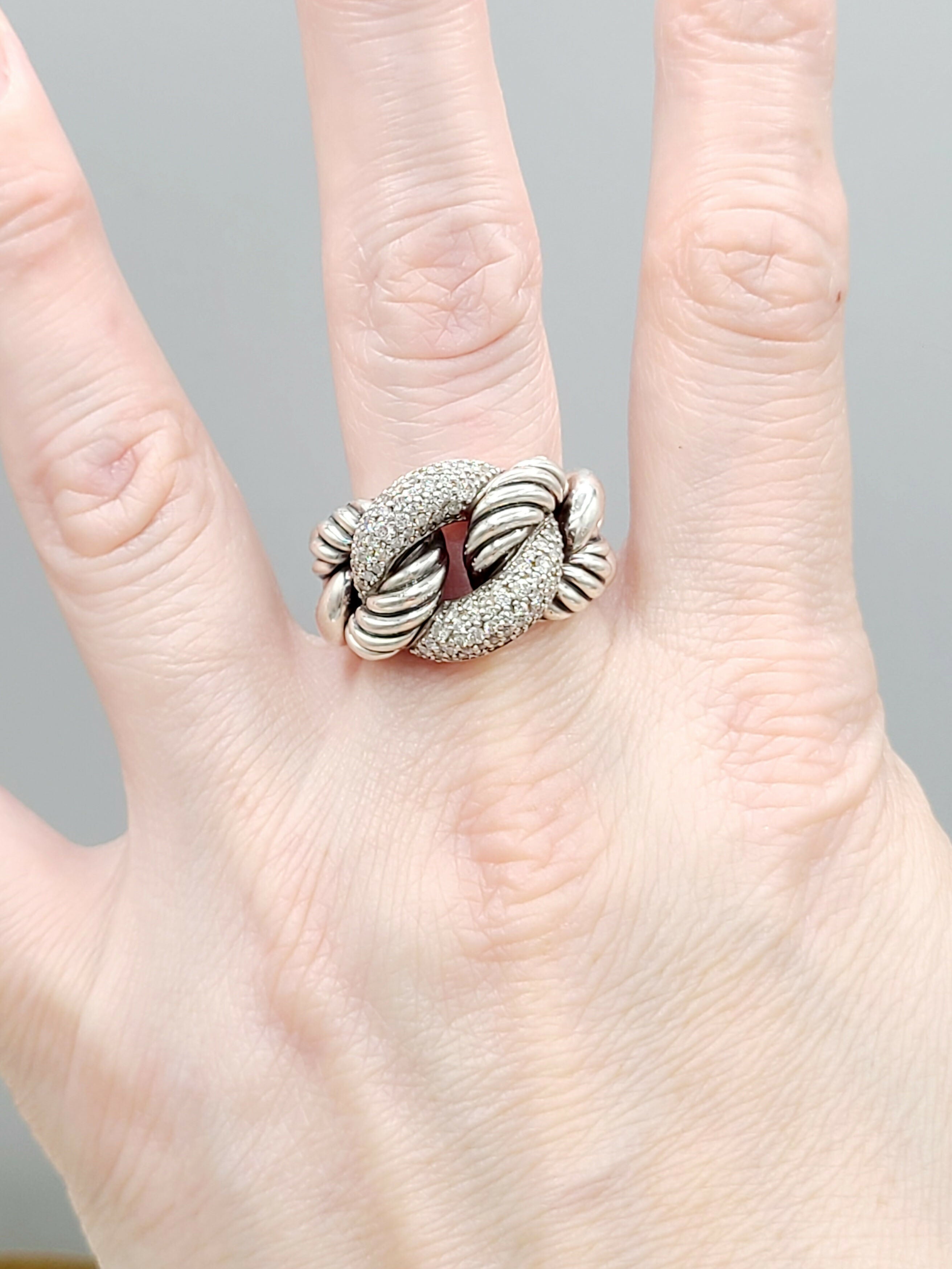 David Yurman Belmont Curb Link Ring Wide Diamond、mySite、hinf8tx79