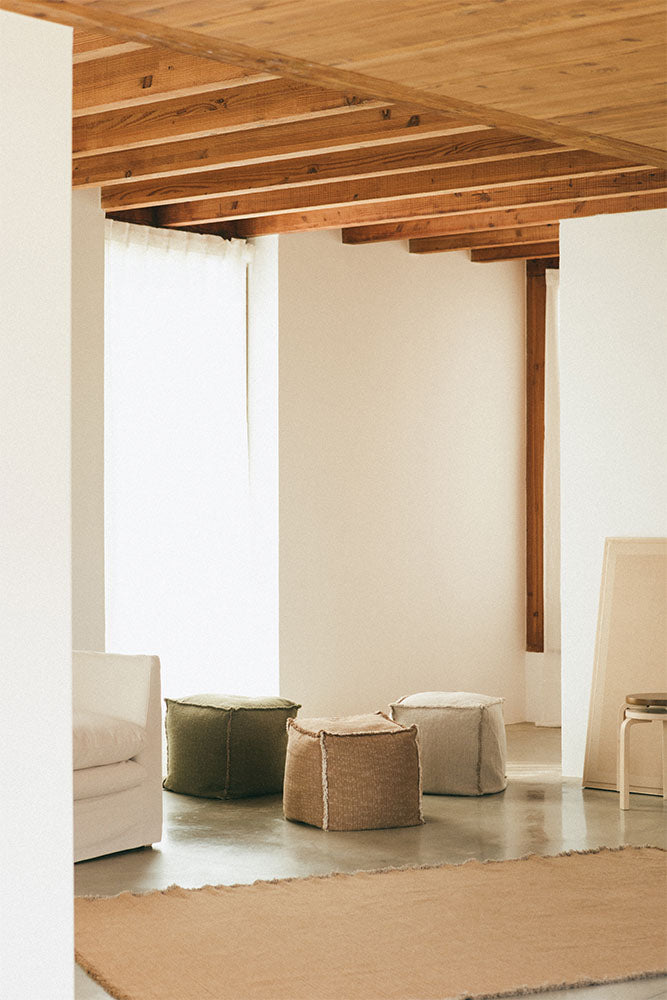 Handloom Pouf Natural、mySite、gigharbornorthrealestate