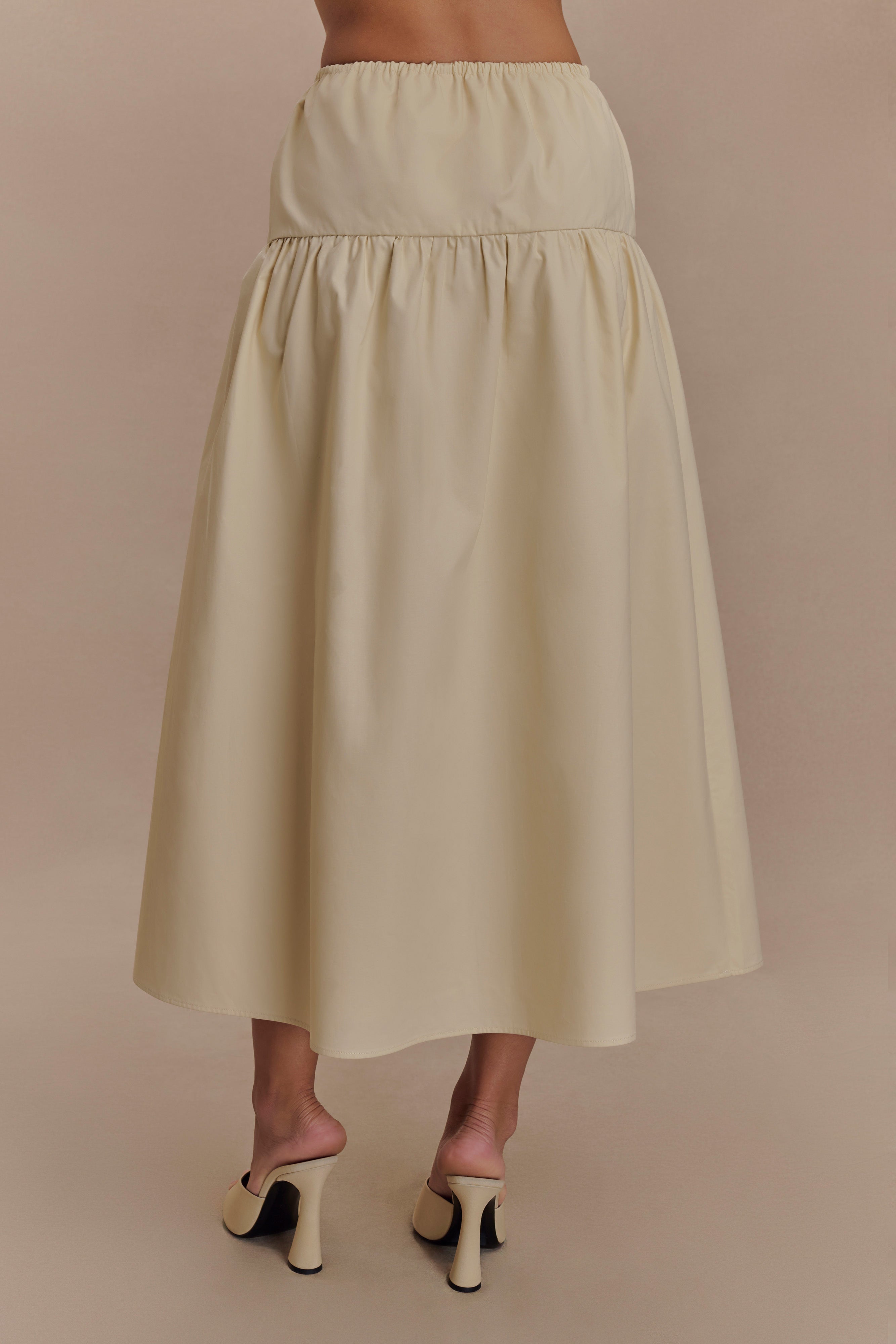 Amirah Midi Skirt - Nude、mySite、solidvoid