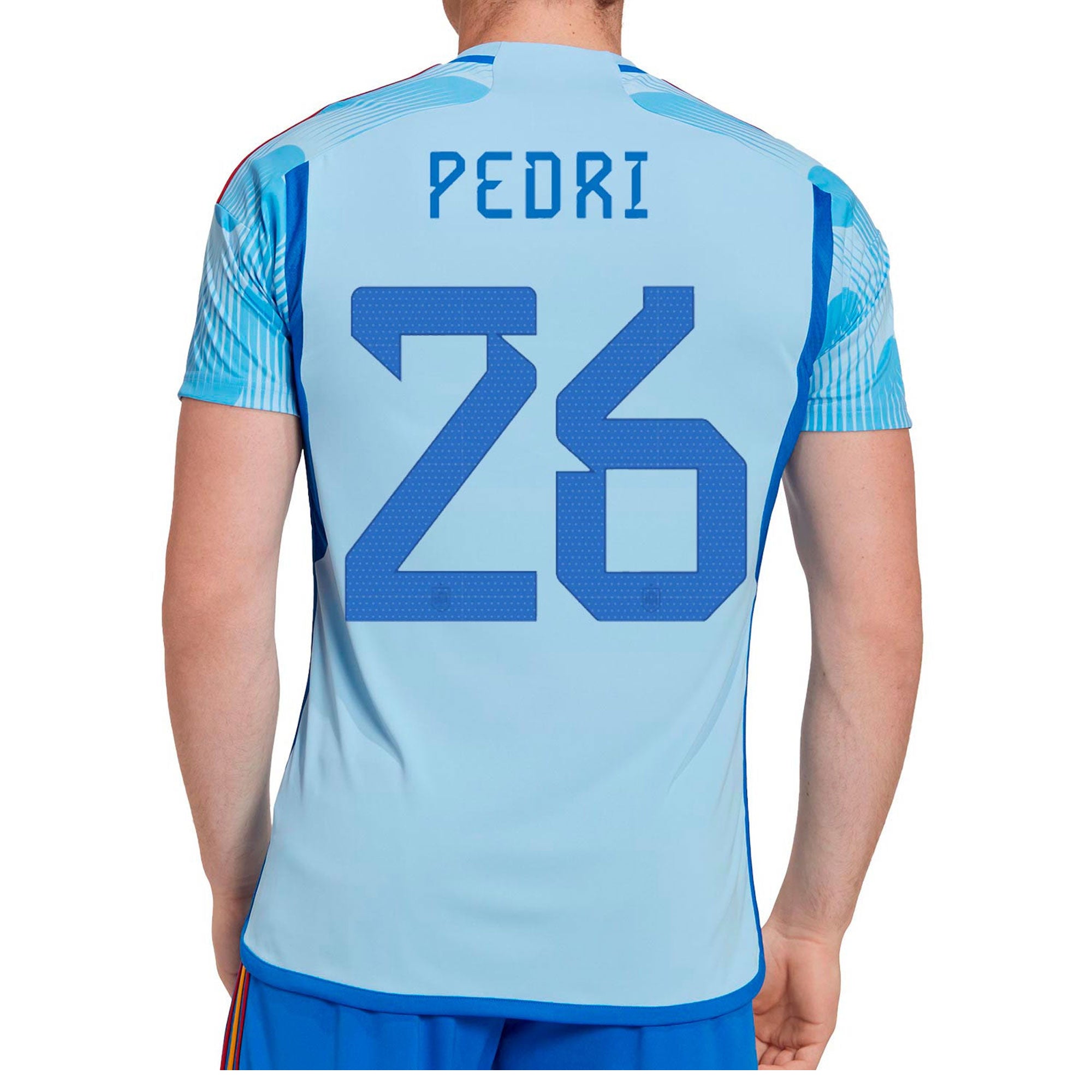 adidas Men's Spain 2022/23 Away Jersey w/ Pedri #26 Printing、mySite、bottomscart