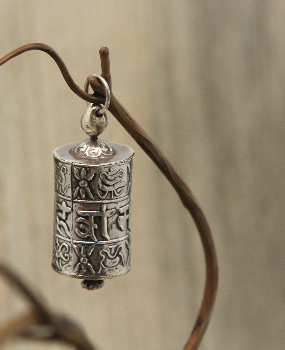 Sterling Silver Prayer Wheel Pendant, Nepal、mySite、topwebapps
