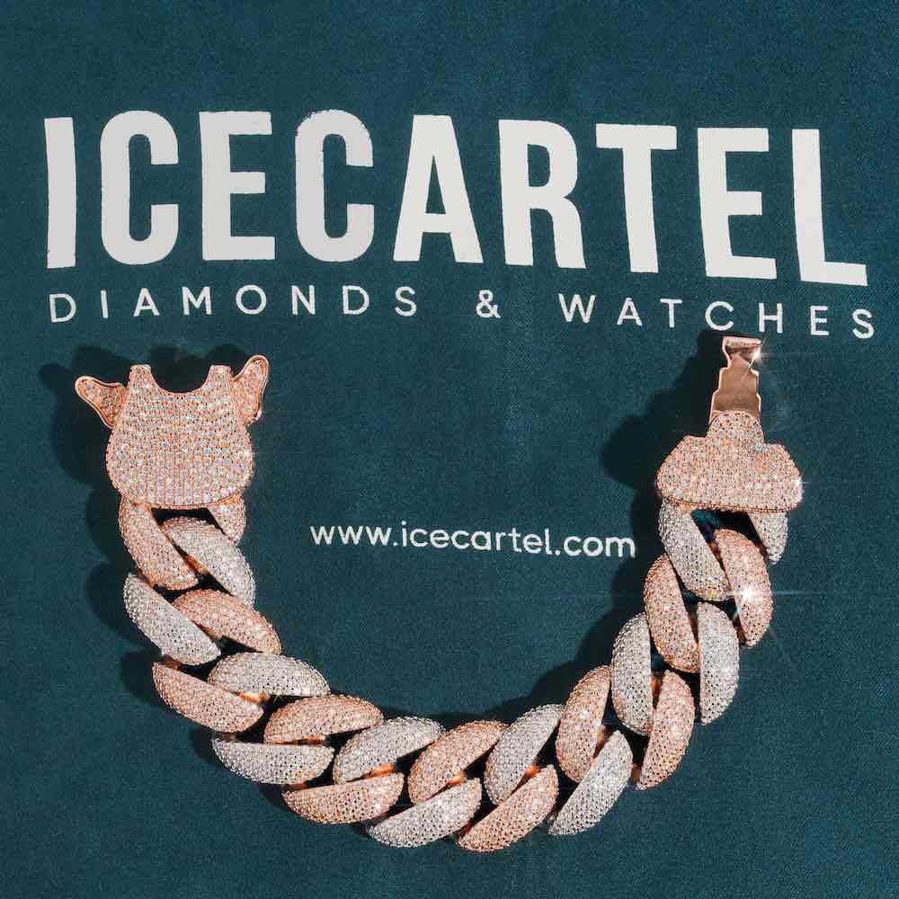 23MM Moissanite Cuban Link Bracelet 14K Gold、mySite、hinf8tx79