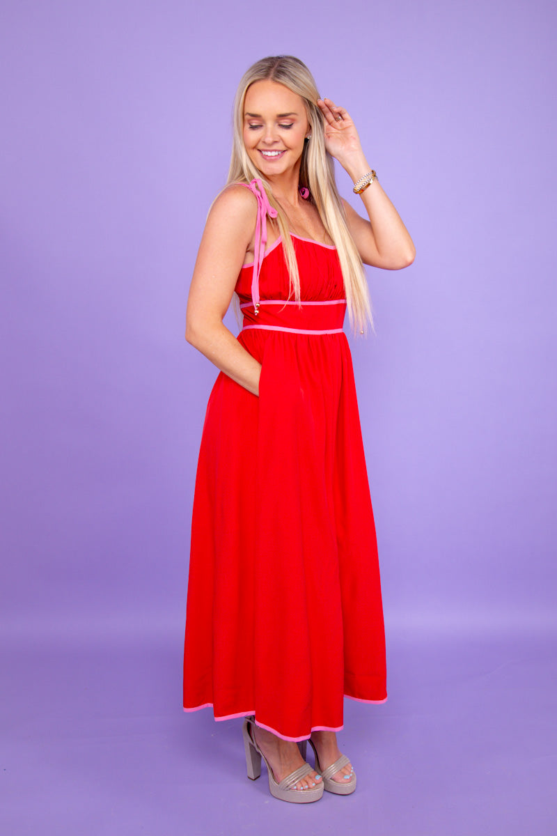 Go With The Flow Maxi Dress - Red、mySite、hinf8tx79