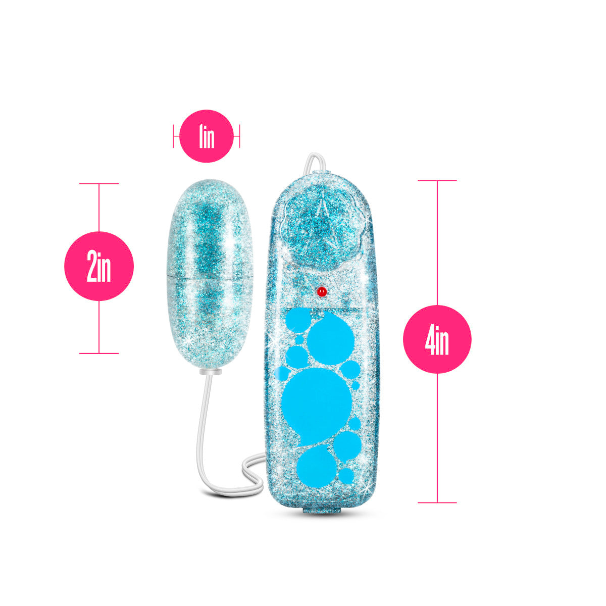 B Yours By Blush® | Glitter Power Bullet Blue 2.25-Inch Vibrating Bullet、mySite、bottomscart