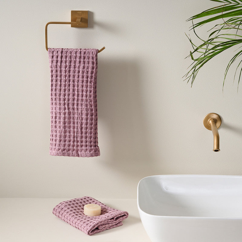 Cotton Hand Towel | Waffle | Mellow Mauve、mySite、camillekostekn