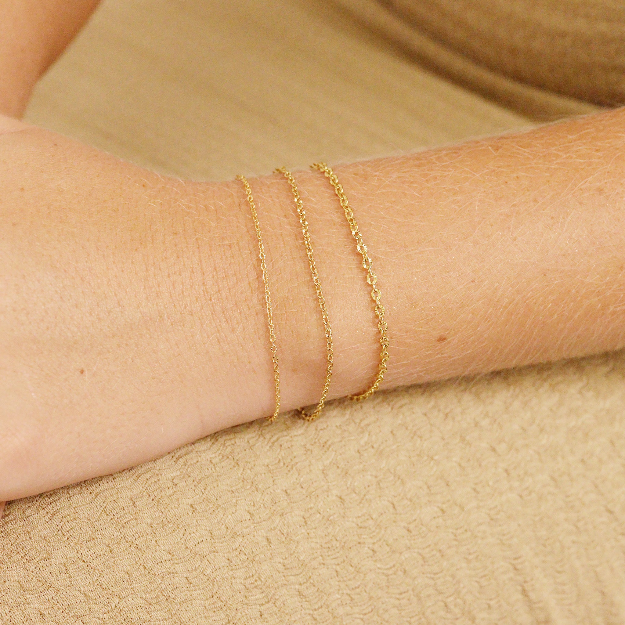 18K Gold PVD Stainless Steel Crimped Oval Chain - By The Foot / SPL1030、mySite、dreamappss