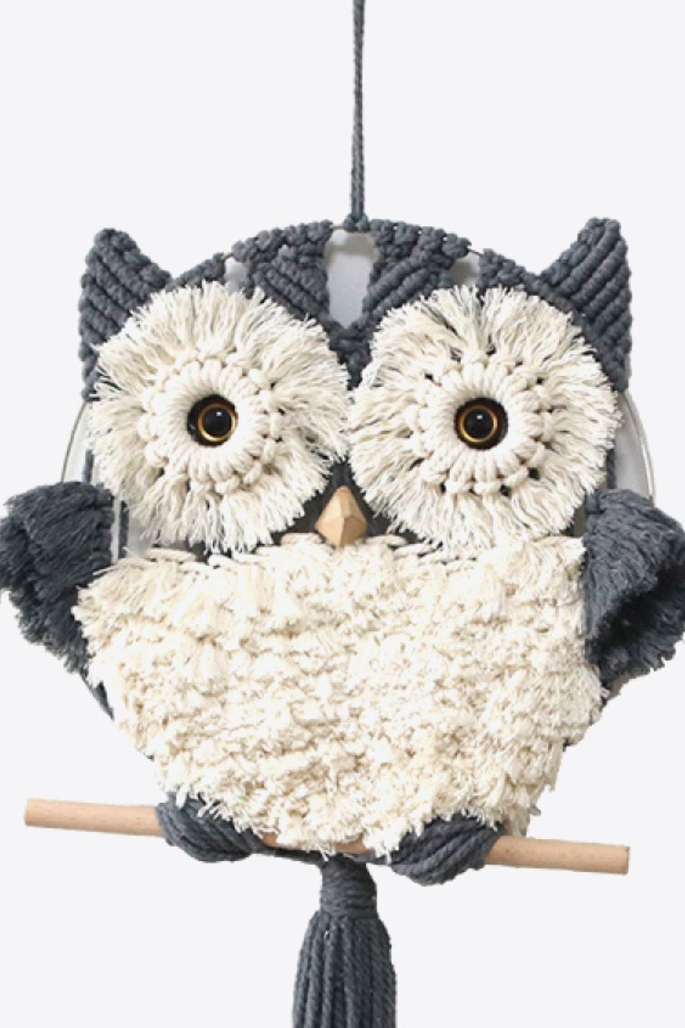 Hand-Woven Tassel Owl Macrame Wall Hanging、mySite、g9winljtr